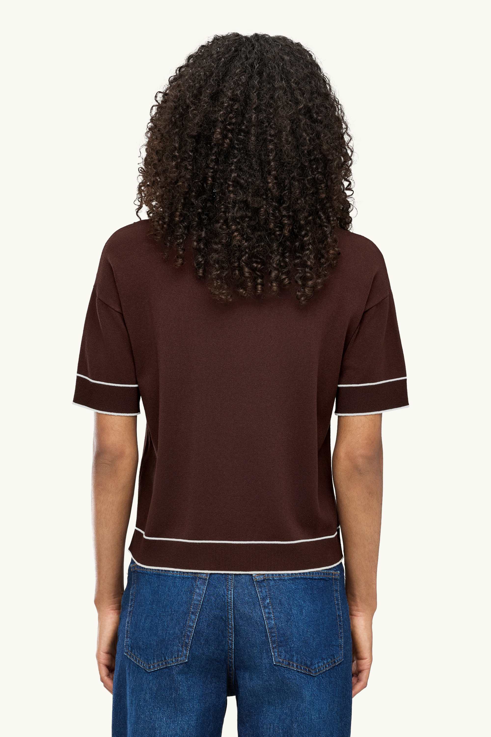 Jumper - short sleeve dark brown