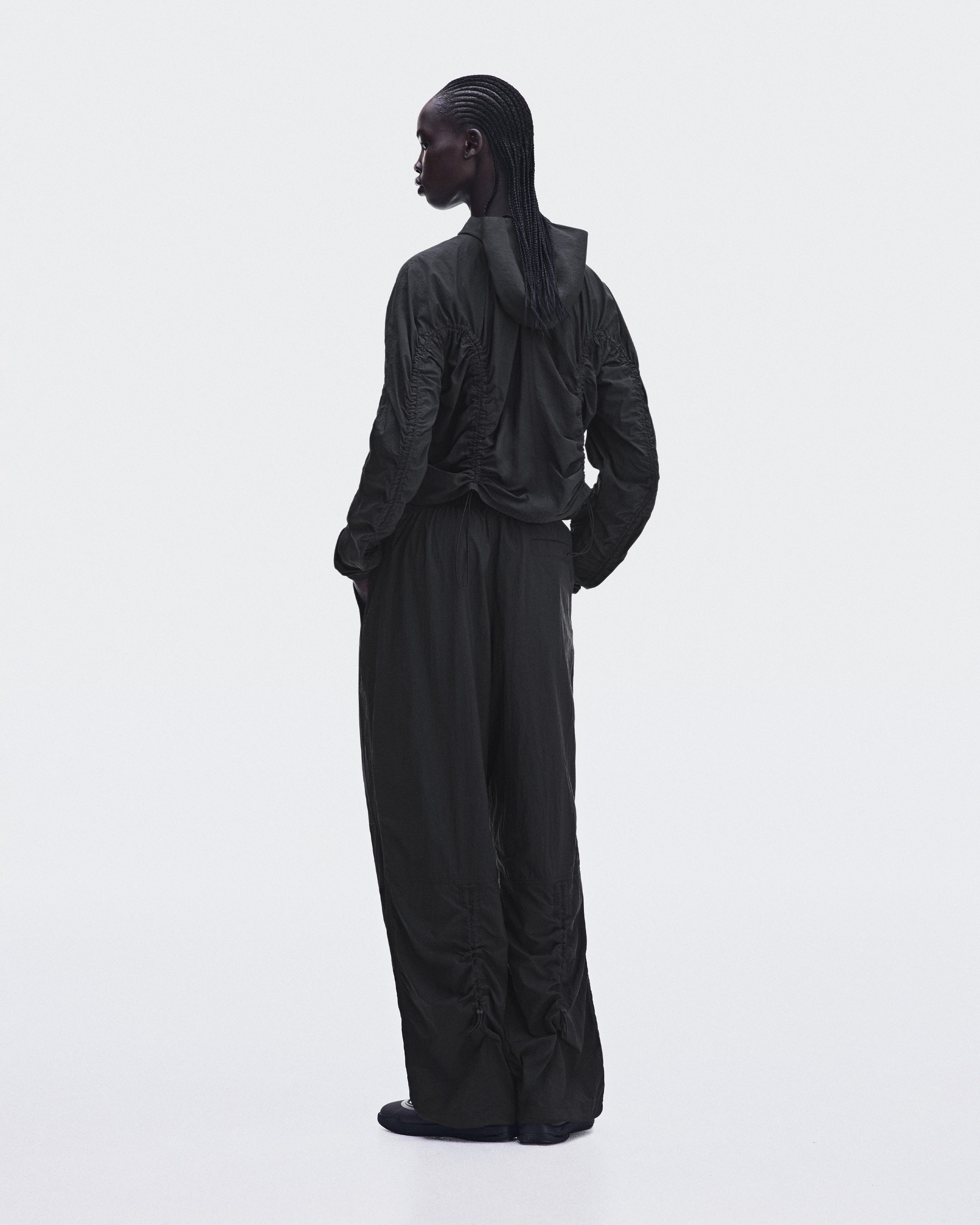 Ruched Lightweight Pants - Black