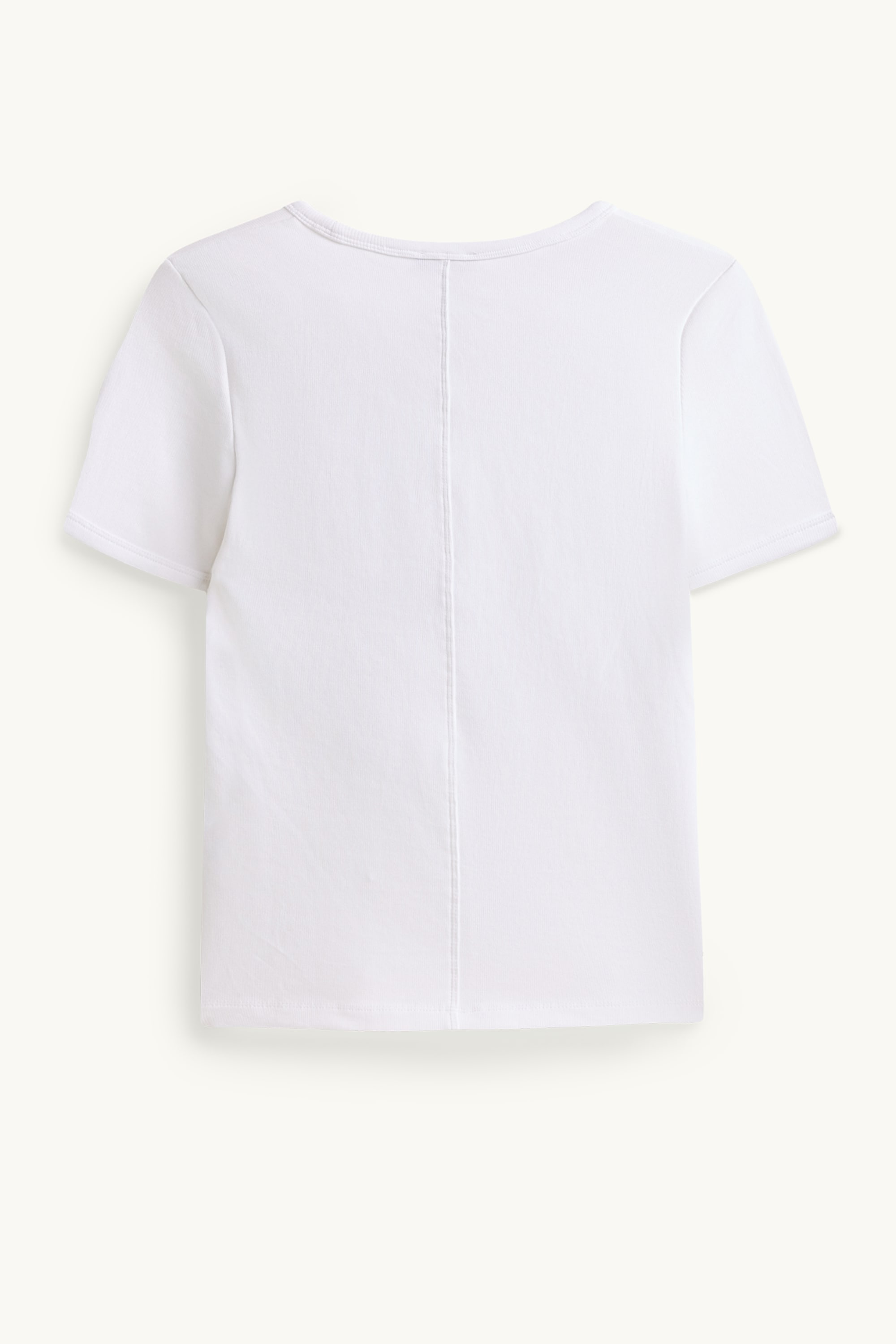 V-neck T-shirt - slim fit - skinny rib white