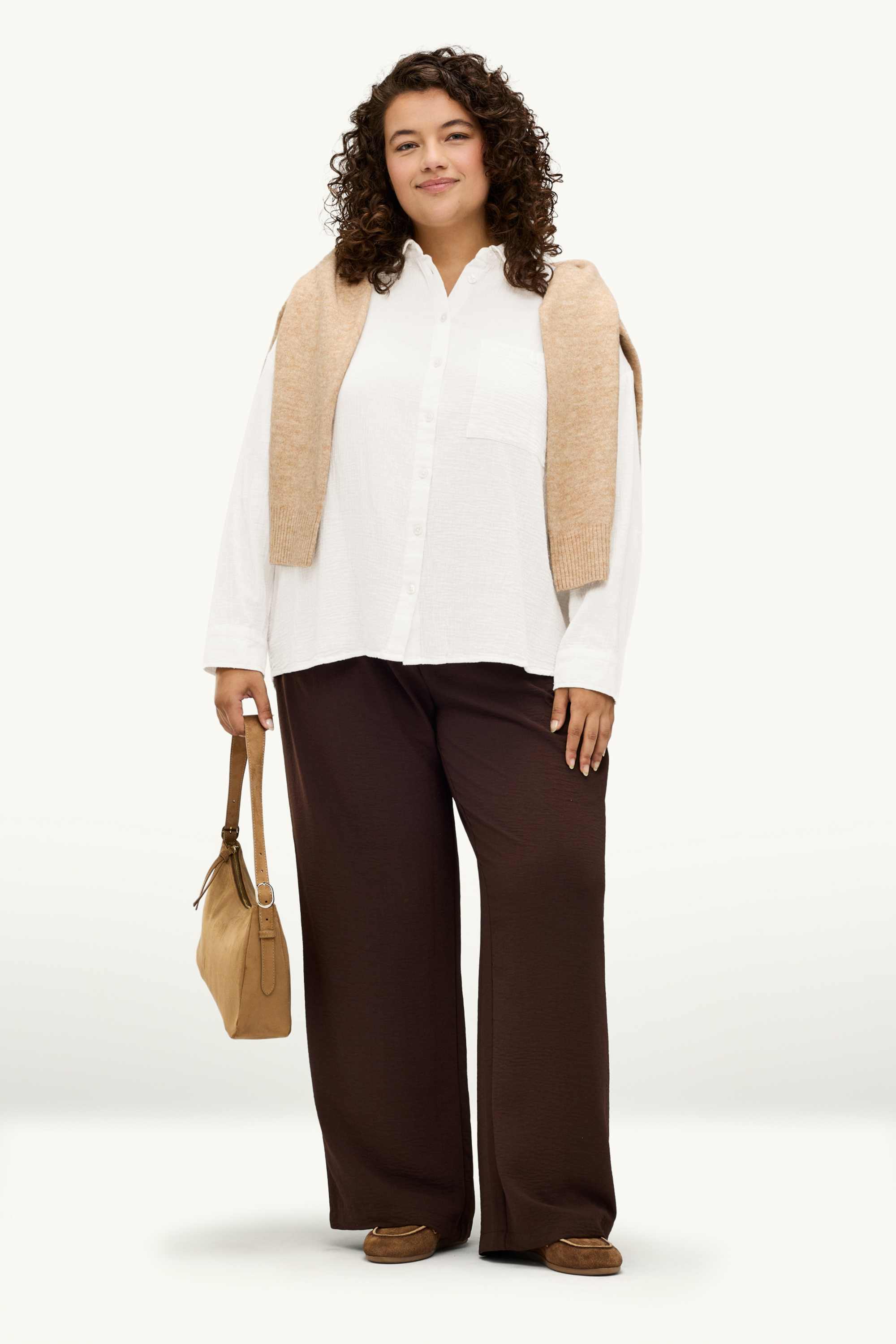 Cheesecloth blouse cremewhite