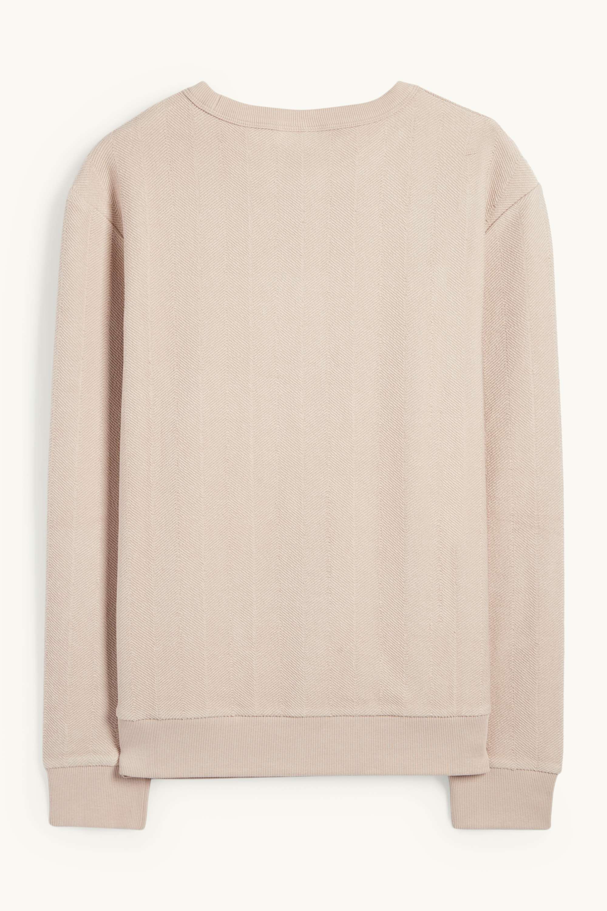 Sweatshirt - textured beige