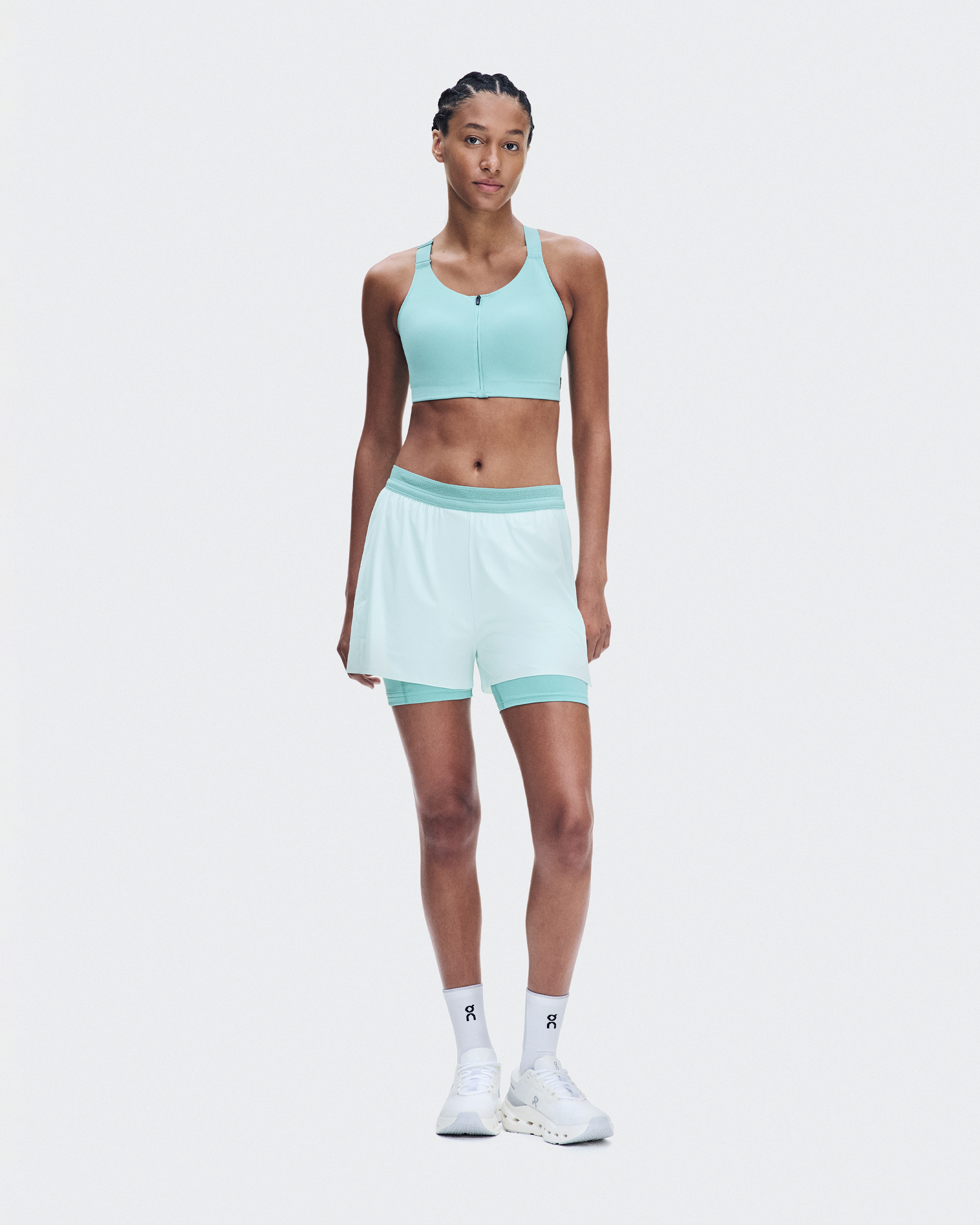 Endurance Bra Zip - Aquamarine