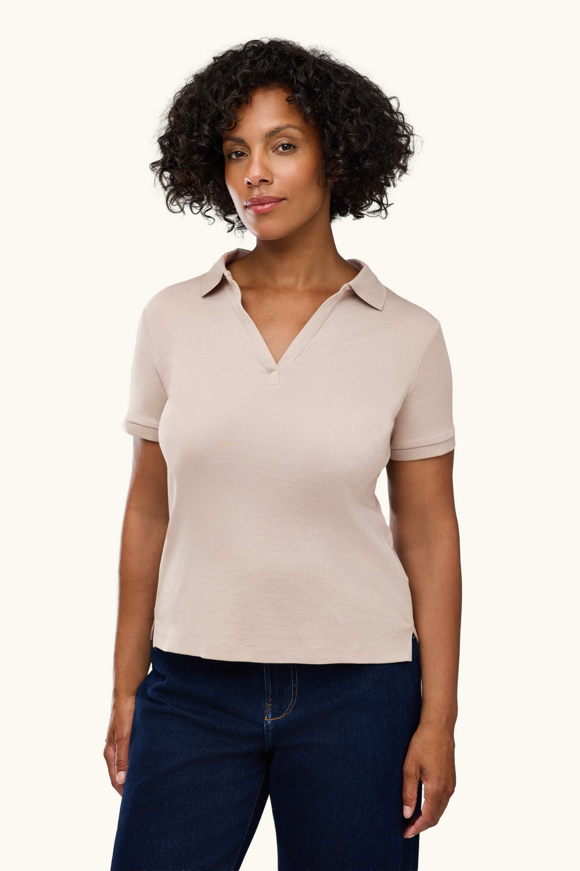 Polo shirt - regular fit beige