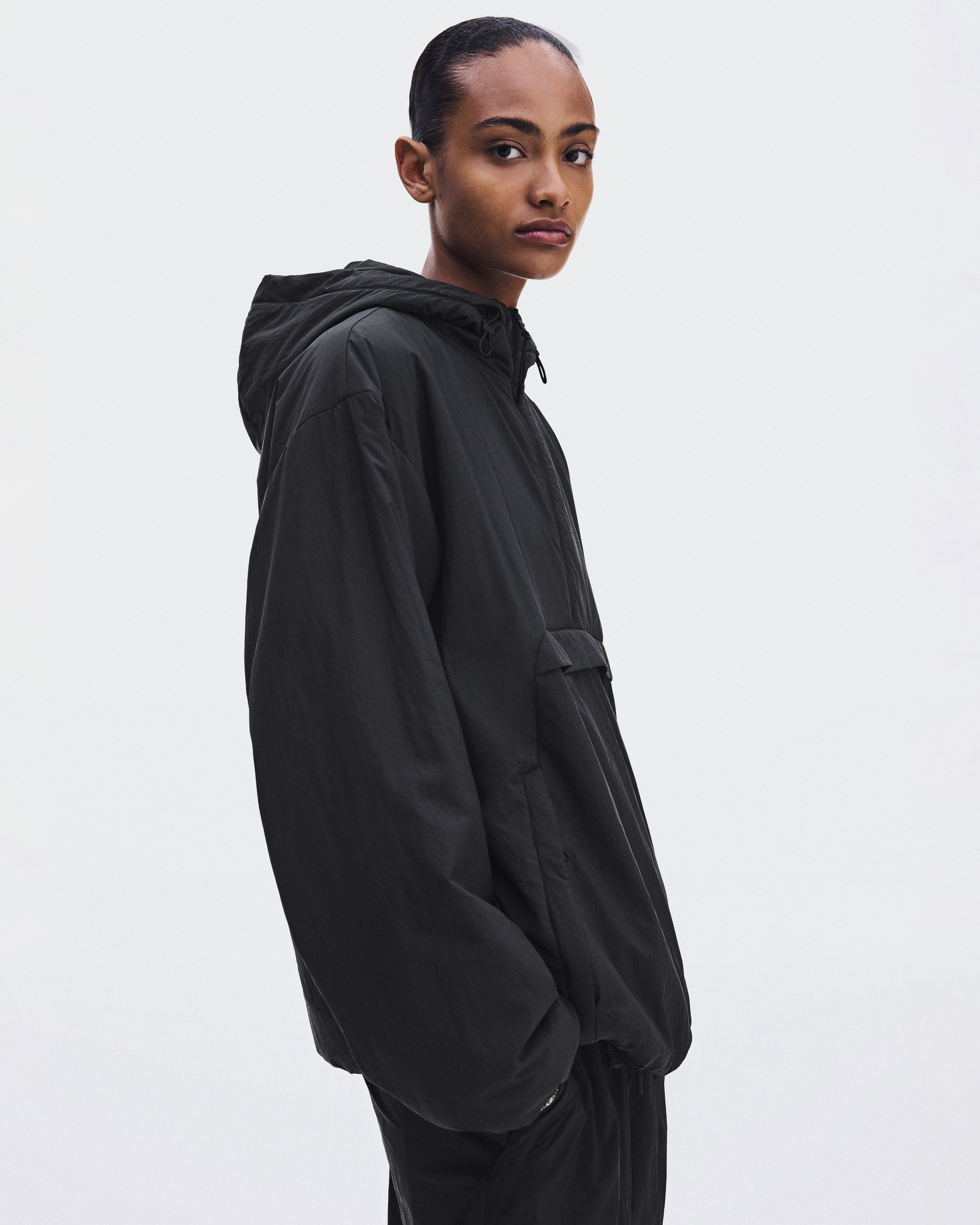 Insulated Half-Zip Anorak - Black