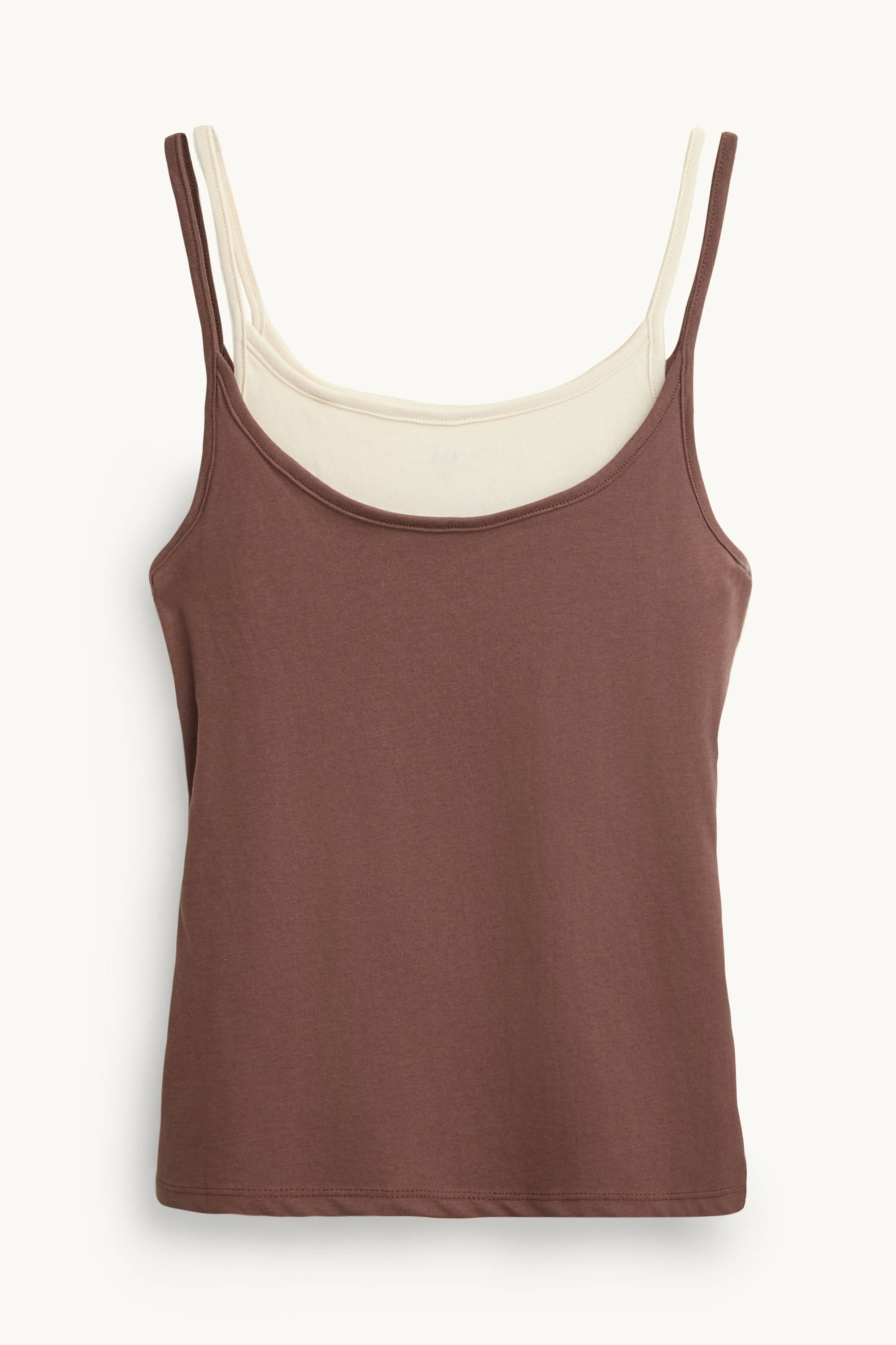 Top - 2-in-1 look brown