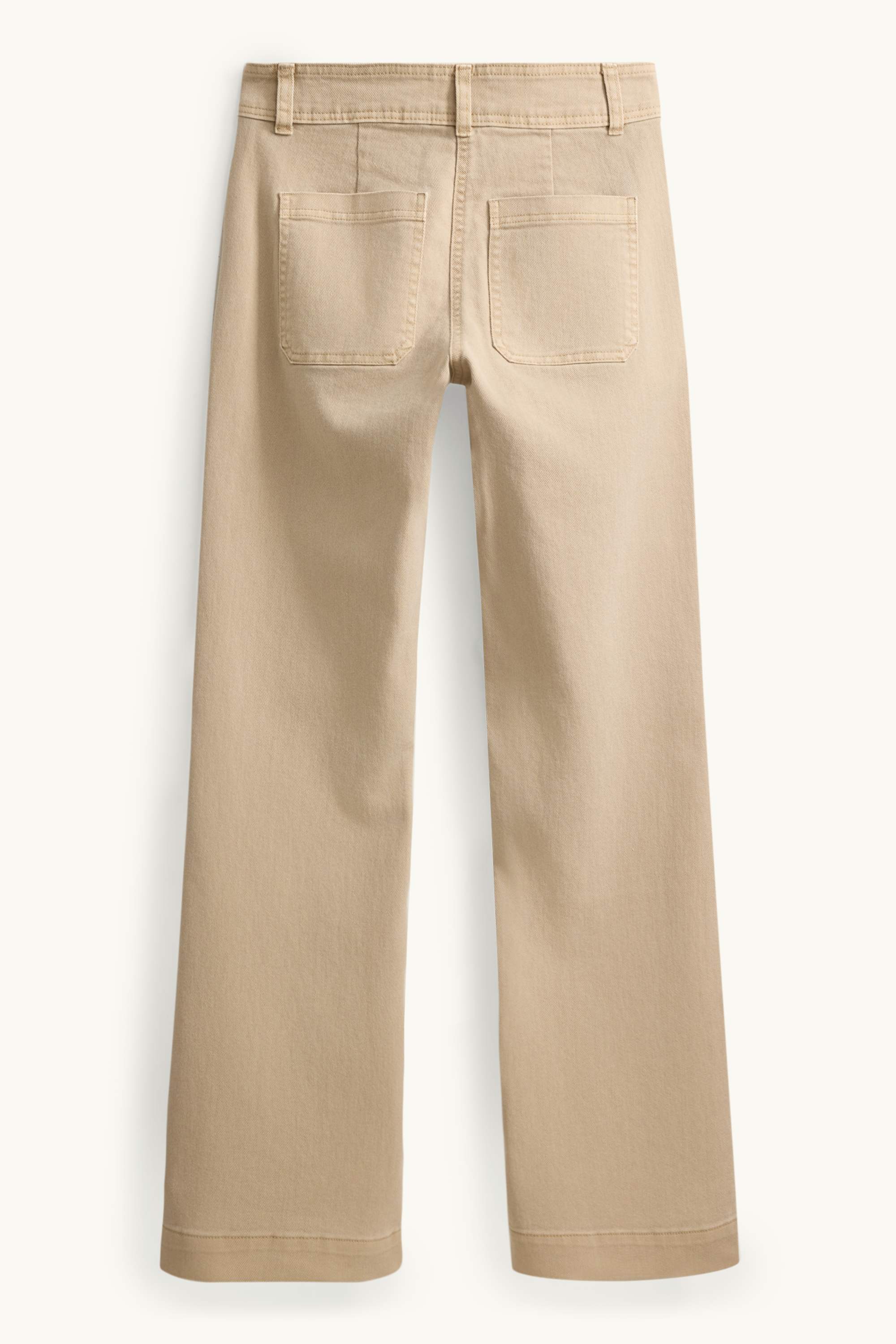 Flared jeans - mid-rise waist beige