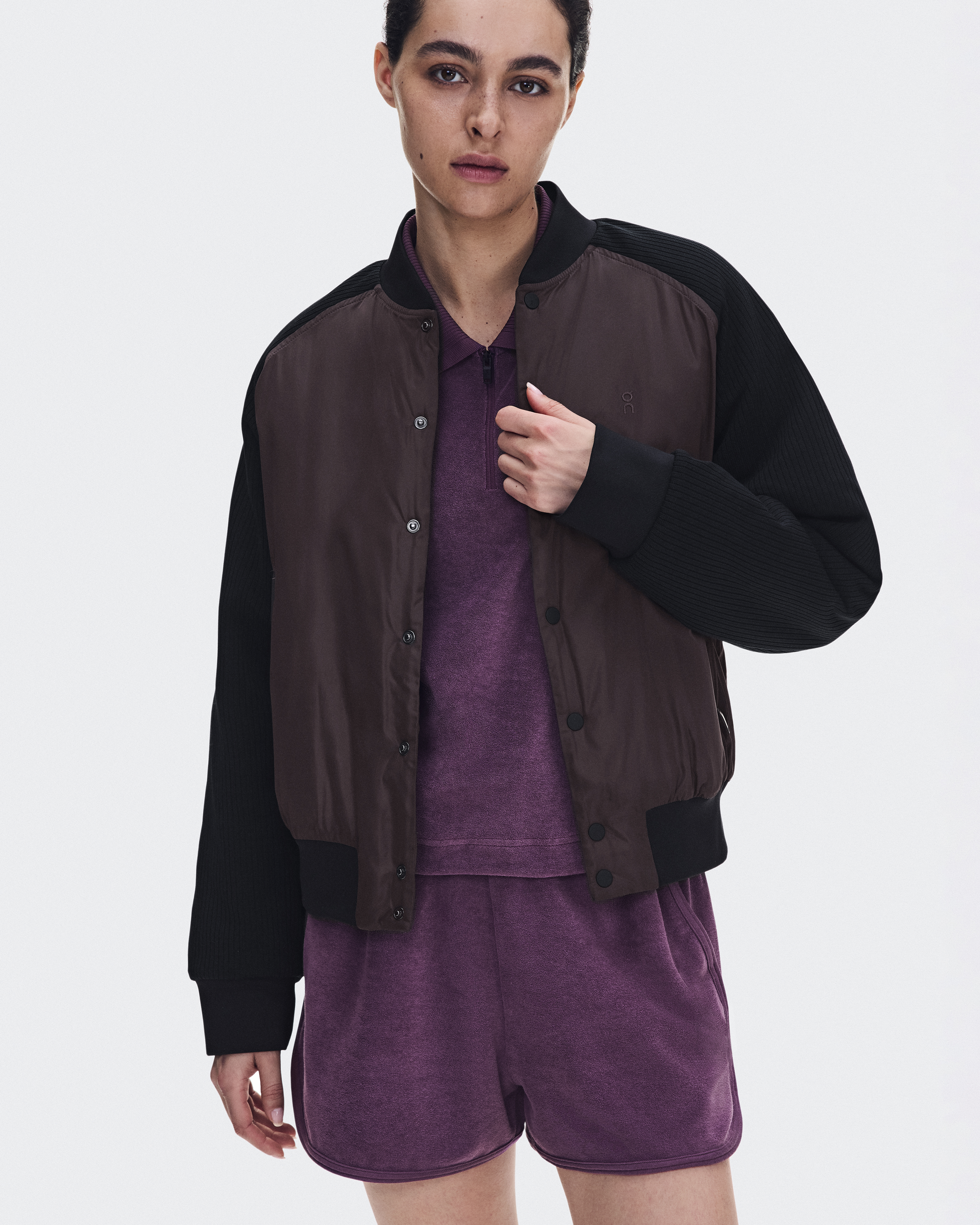 Courtside Bomber - Mulberry | Black