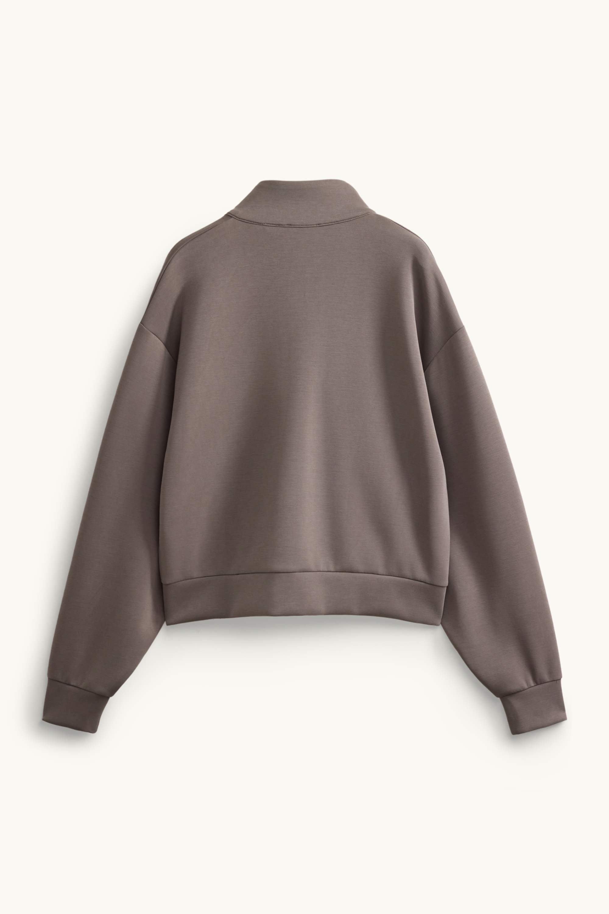 Zip-through sweatshirt taupe