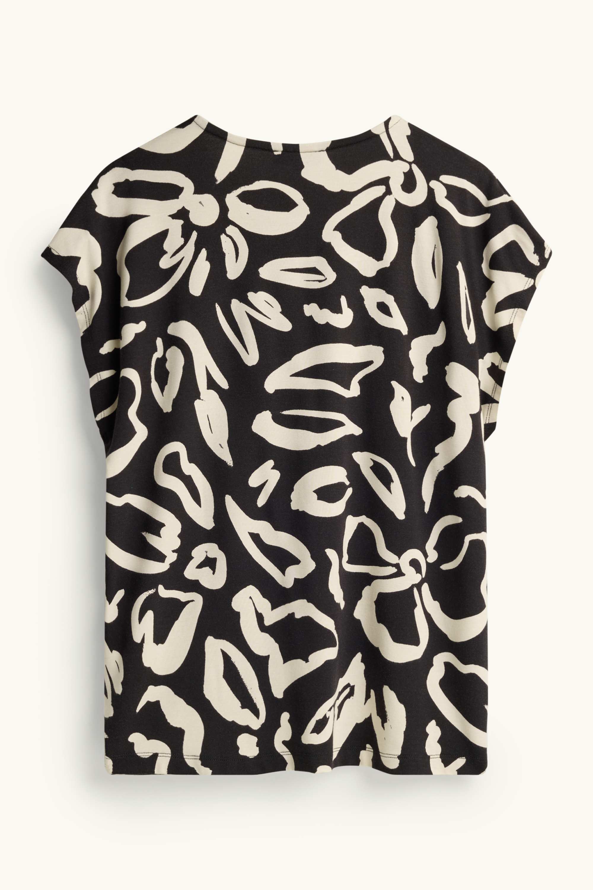T-shirt - regular fit white / black