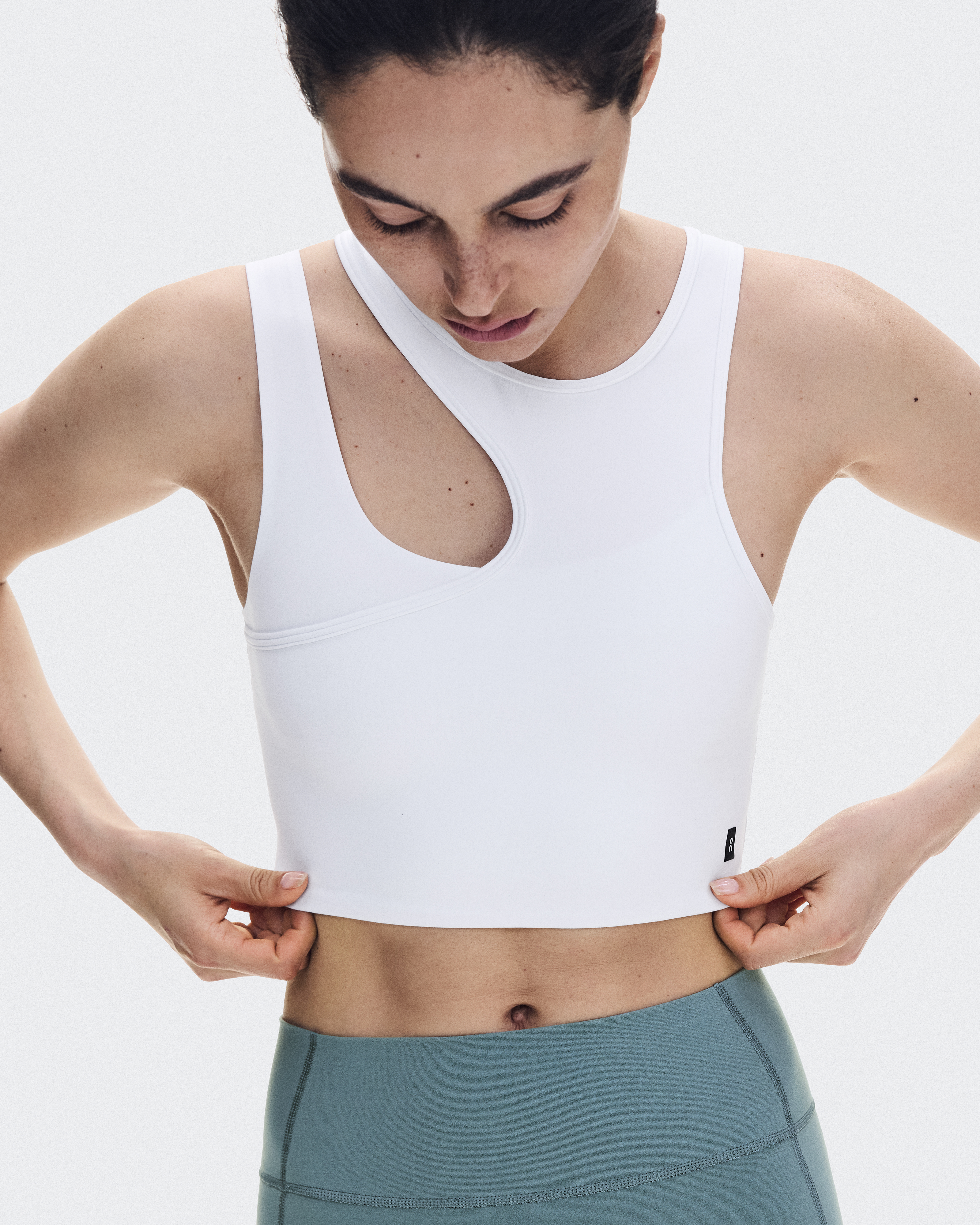 Studio Asymmetric Crop - White