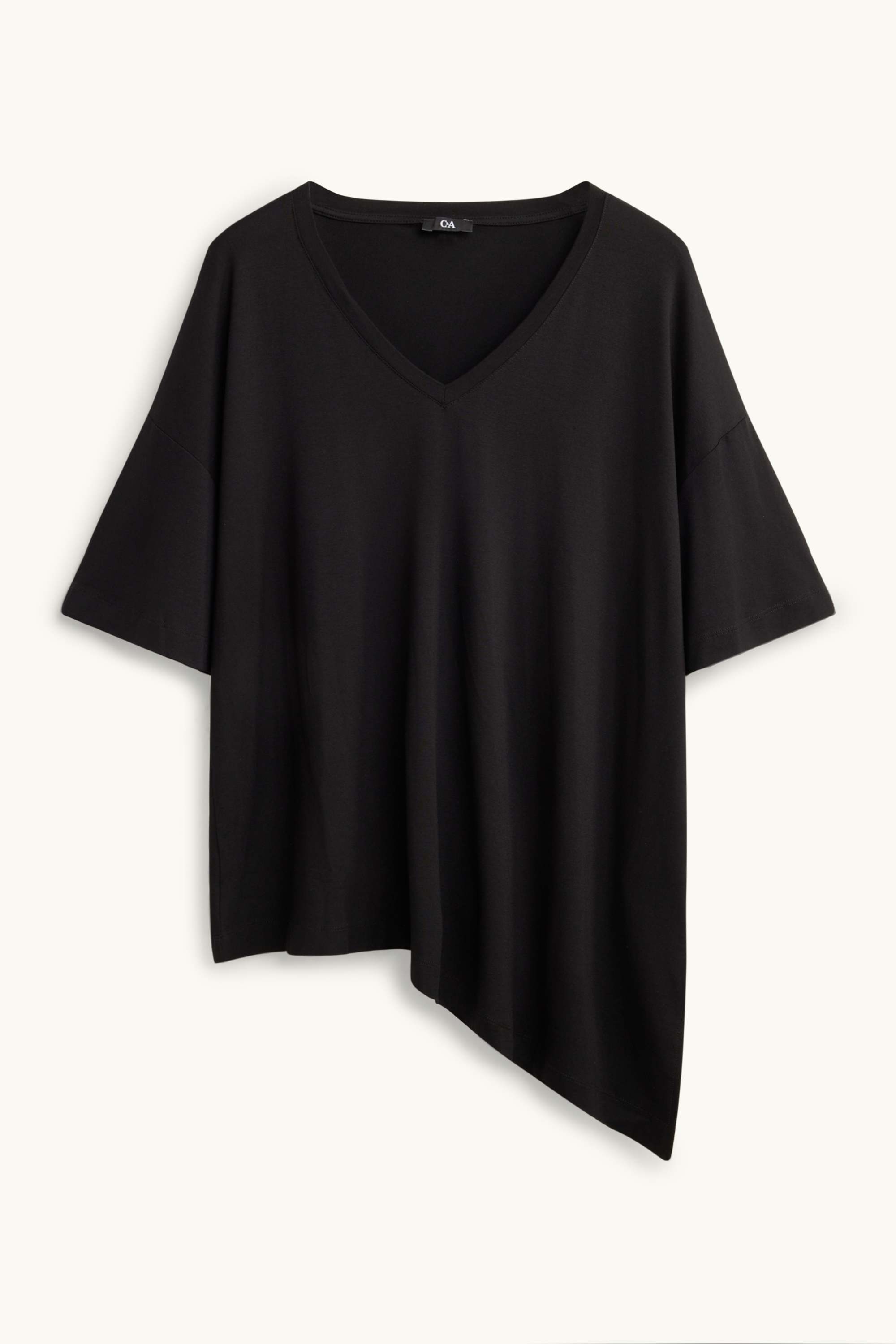 V-neck T-shirt - relaxed fit black