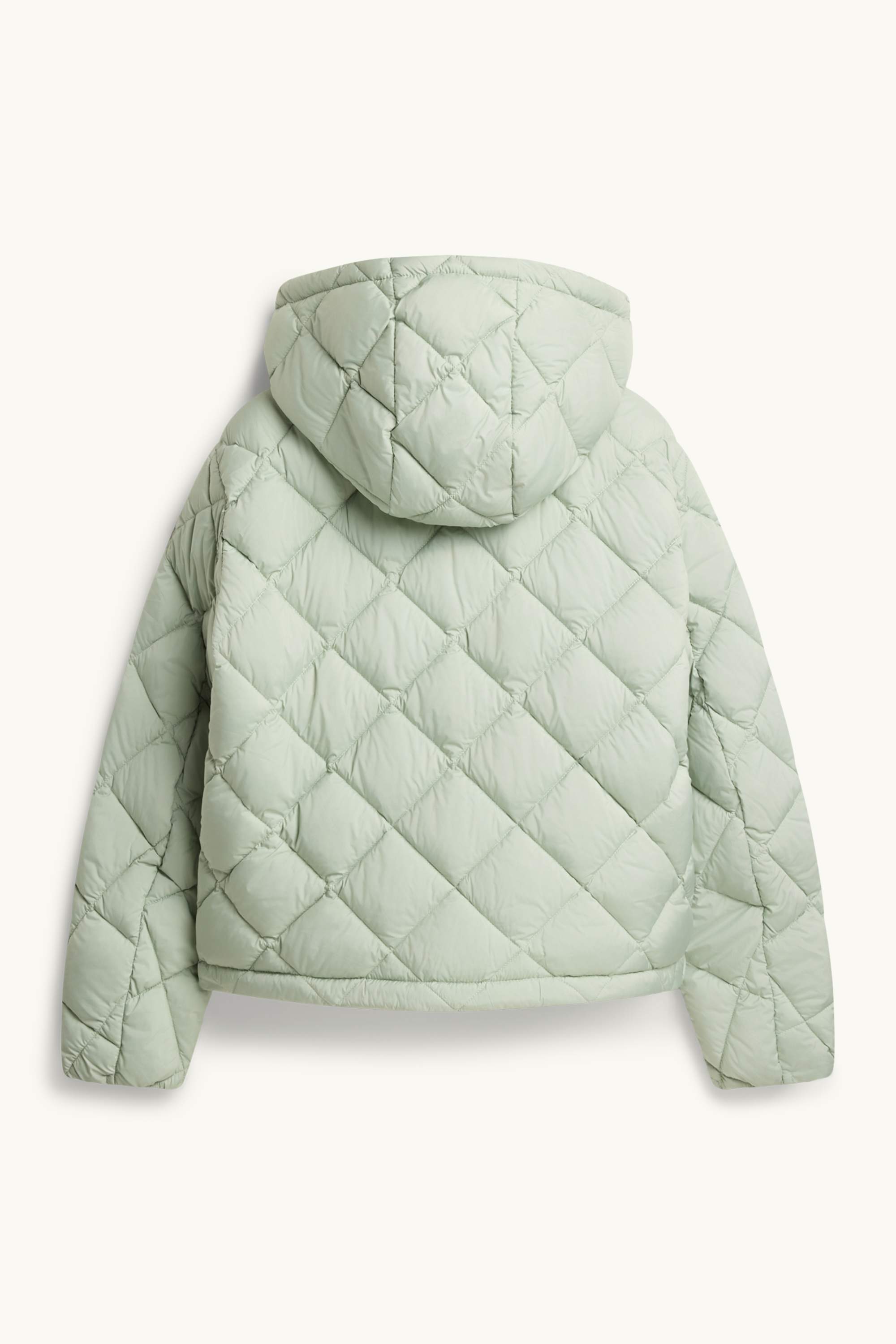 Quilted jacket with hood - water-repellent mint green