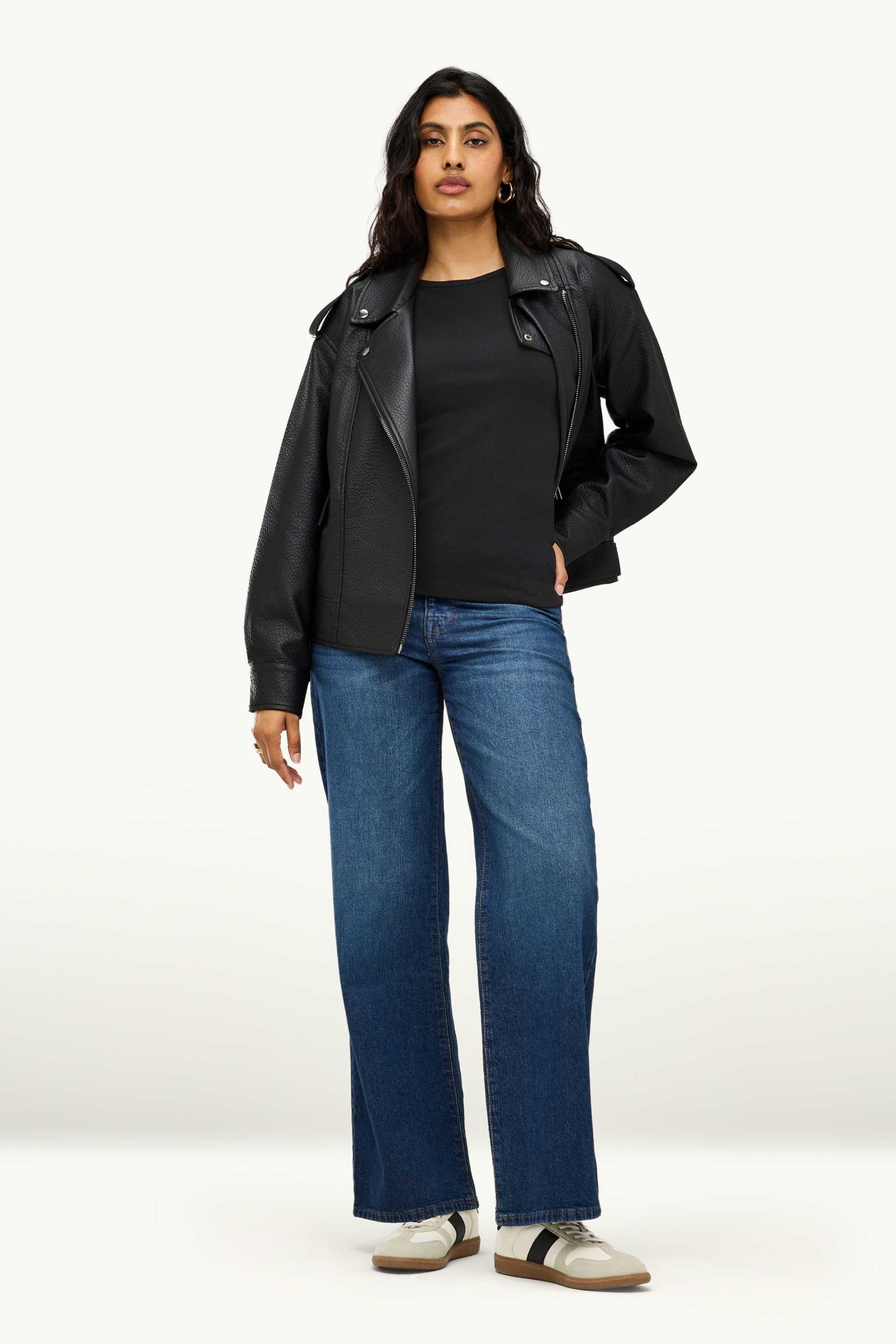 T-shirt - slim fit - ribbed black