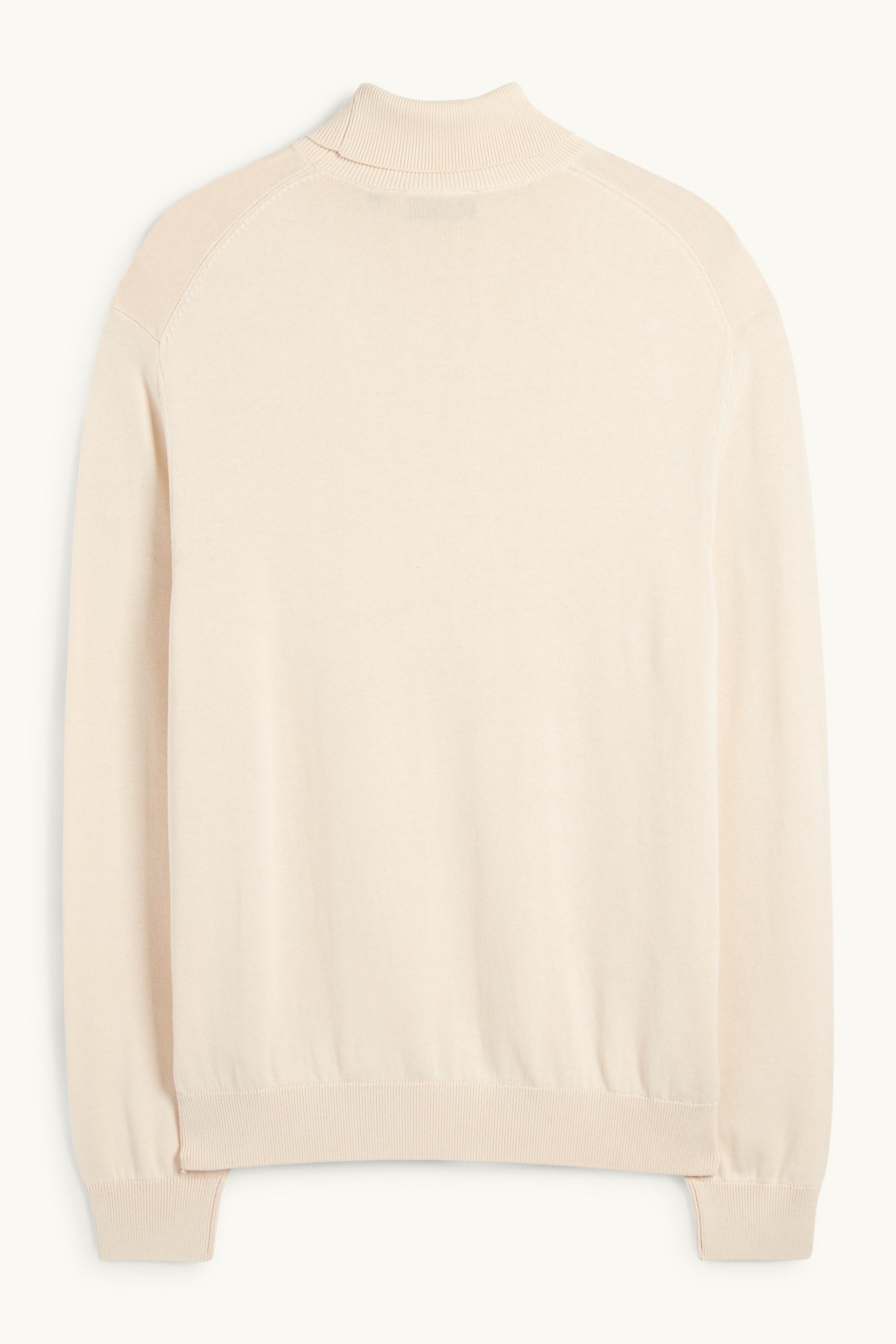 Turtleneck jumper light beige