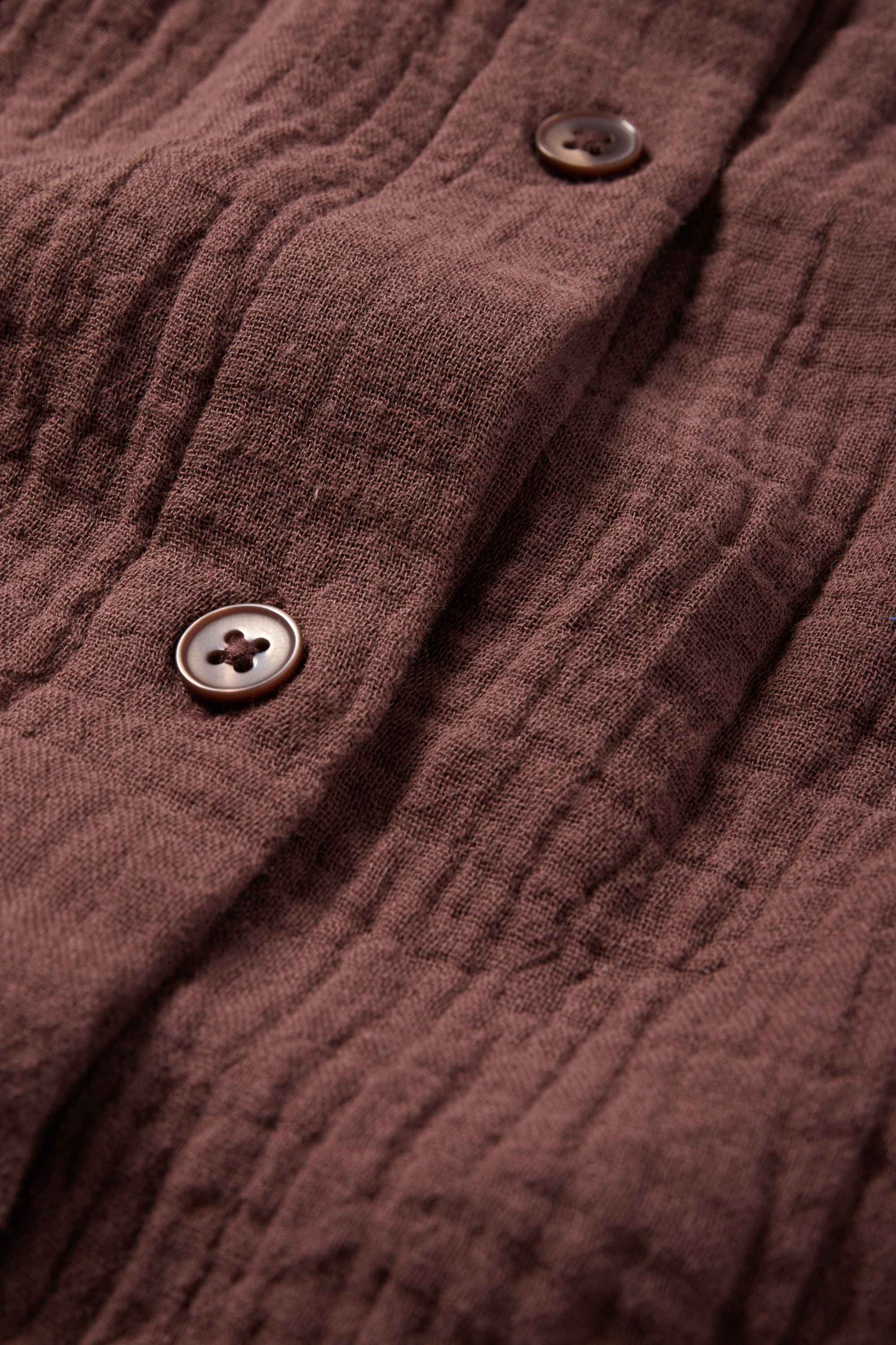 Cheesecloth blouse brown