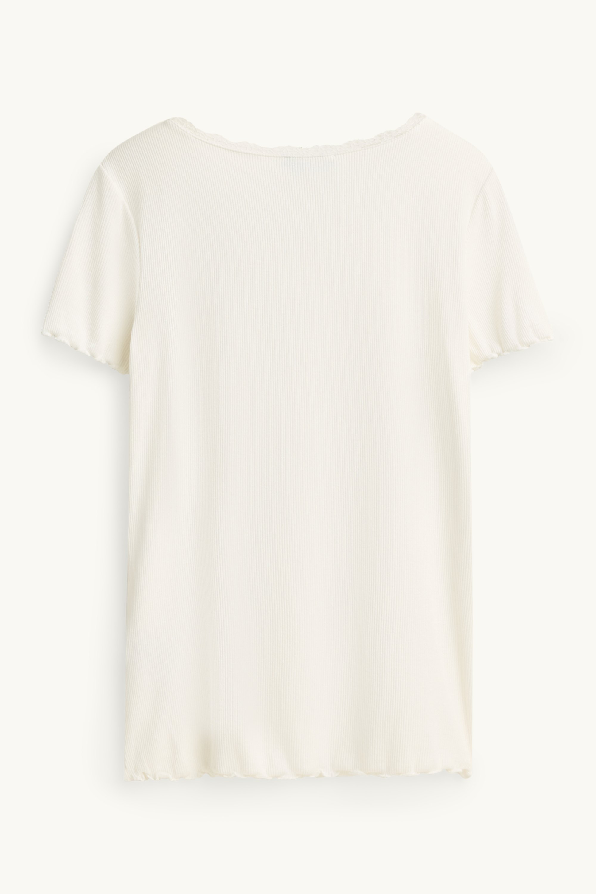 T-shirt - relaxed fit - ribbed white