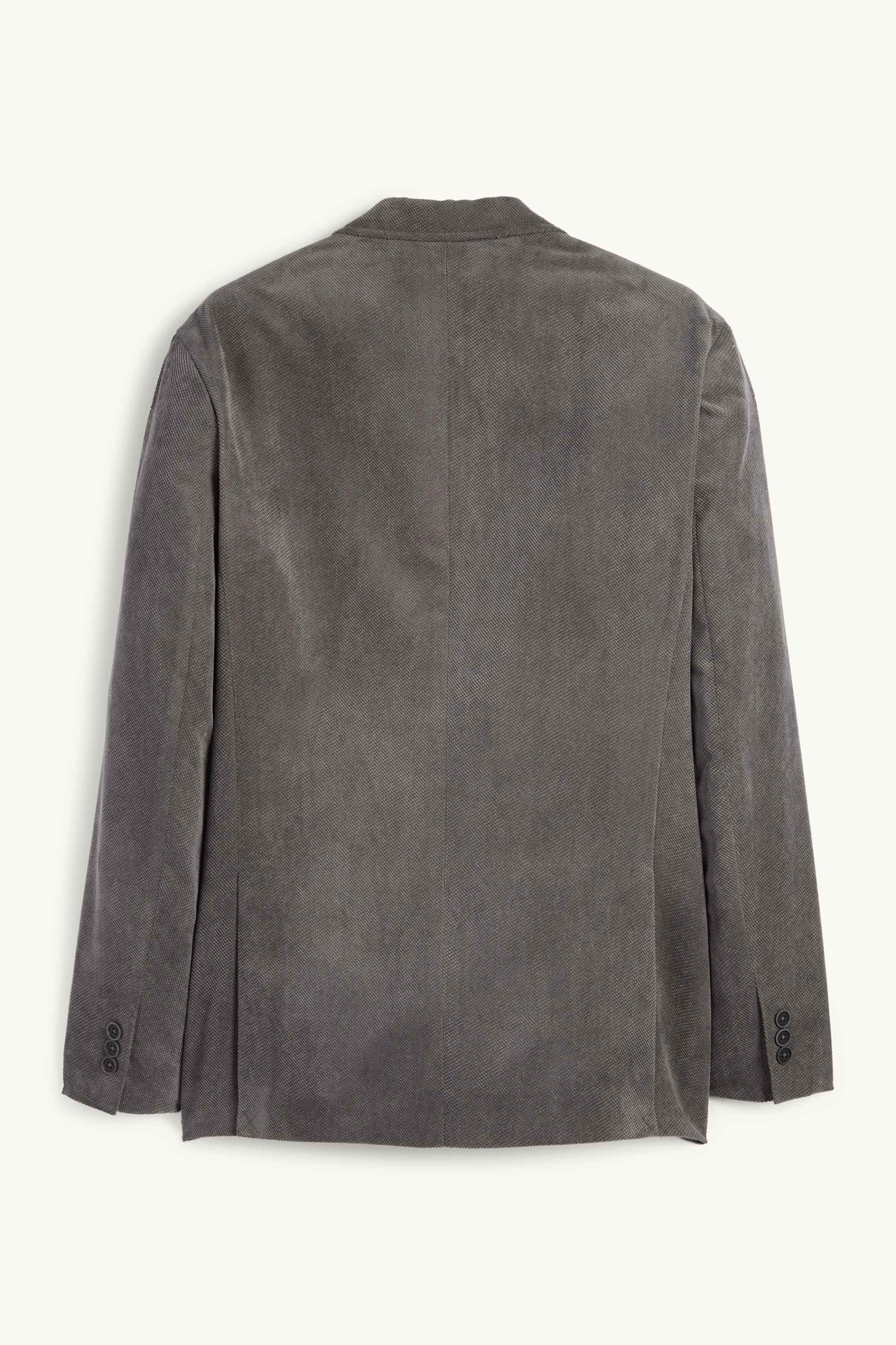 Tailored jacket - regular fit - textured gray