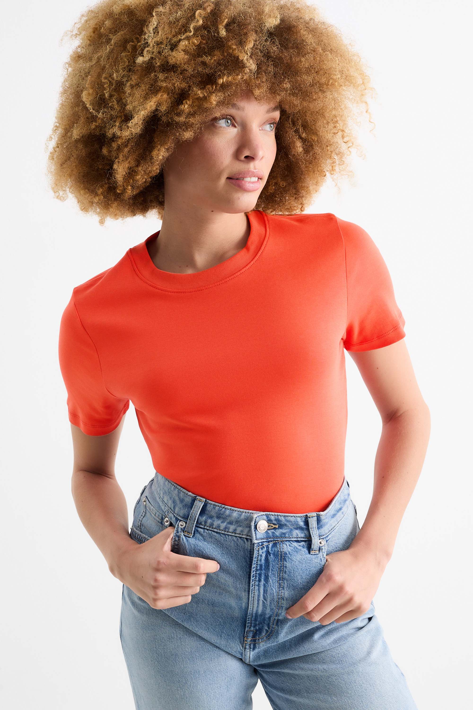 T-shirt - slim fit orange (21)