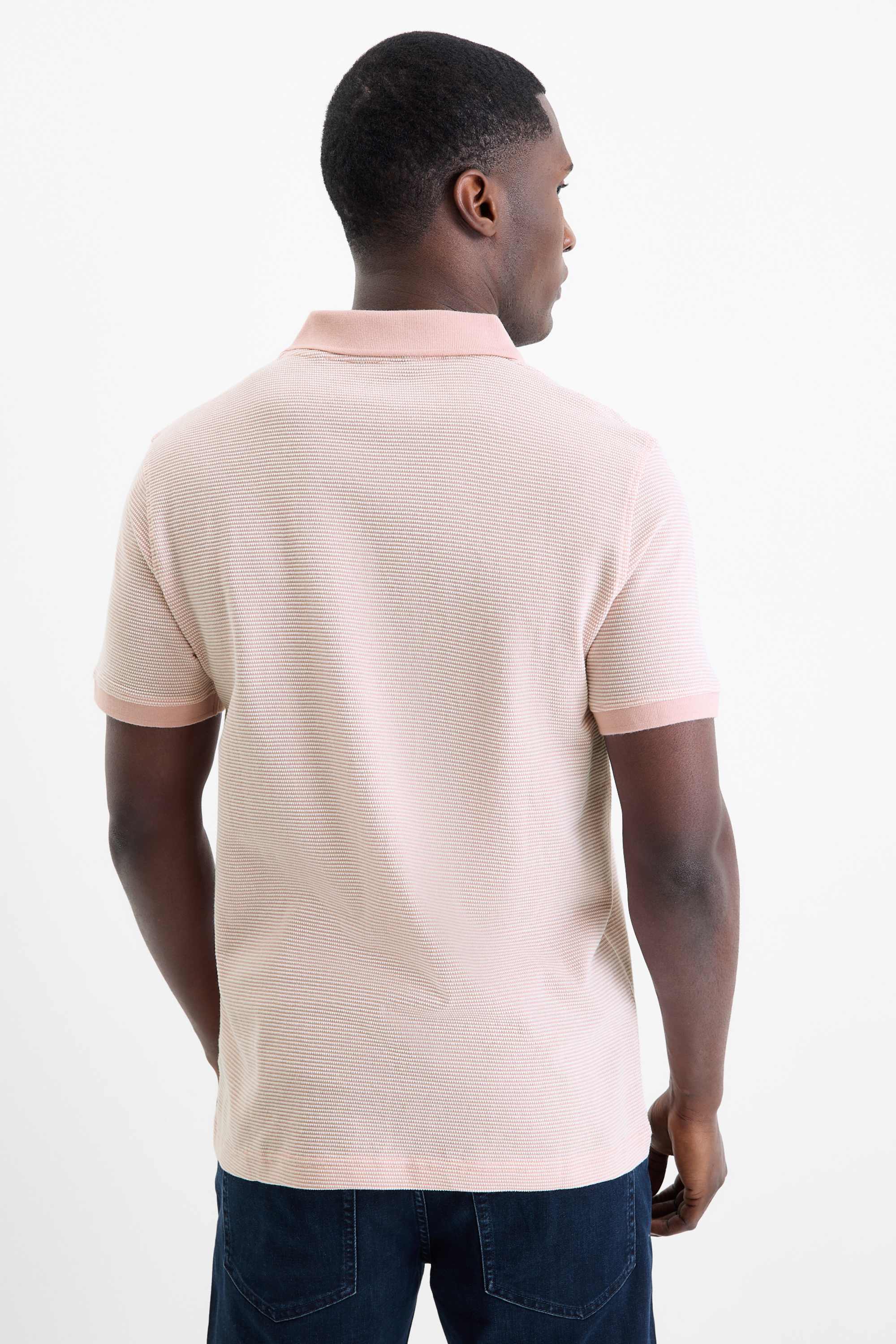 Polo shirt - regular fit - textured rose