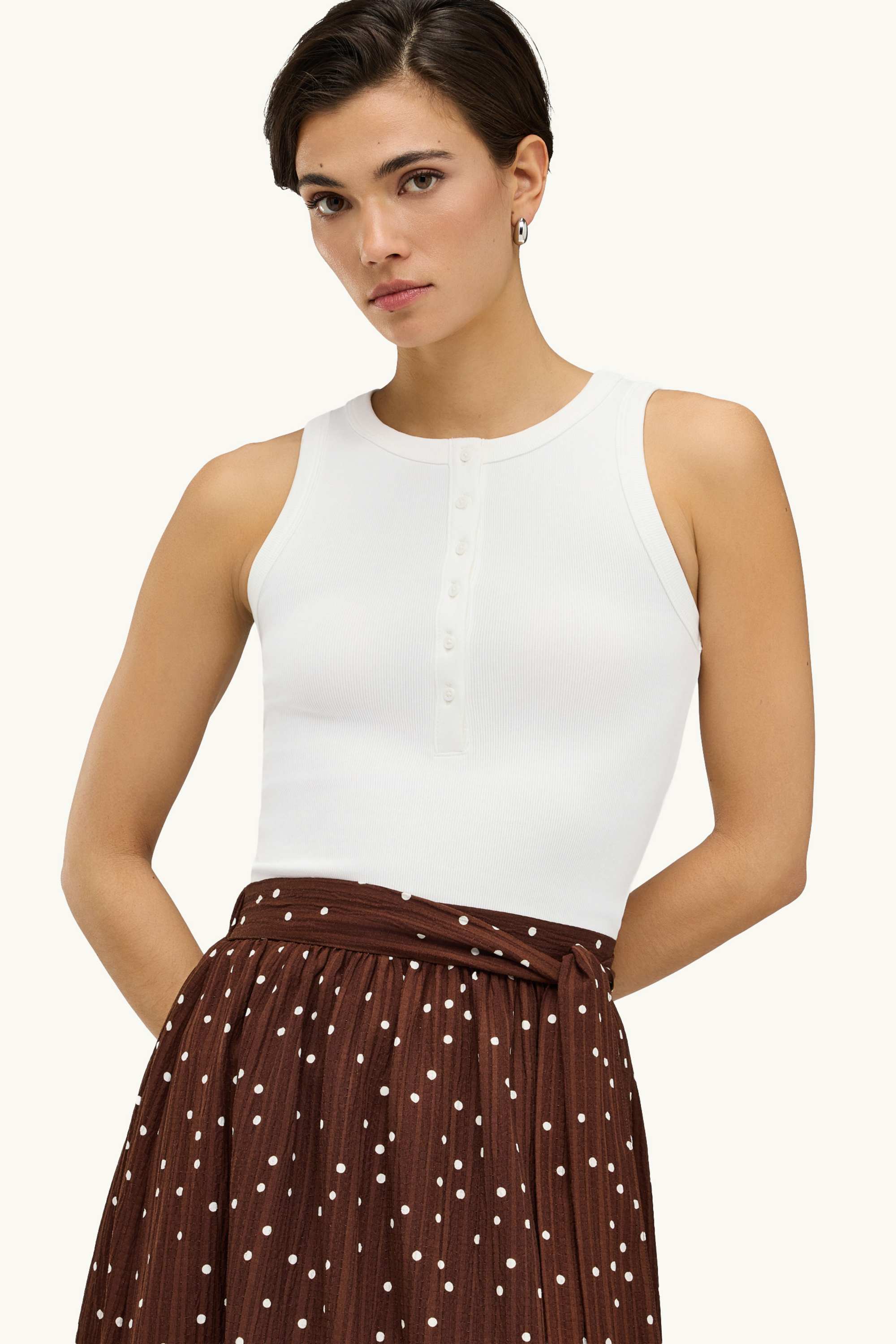 Top - ribbed white