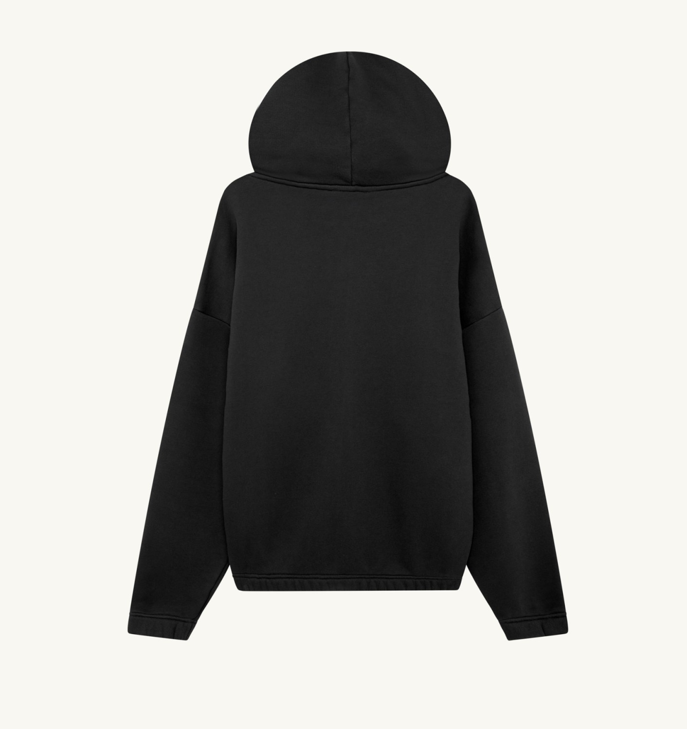 TONAL LOGO FULL ZIP HOODIE UNISEX - BLACK