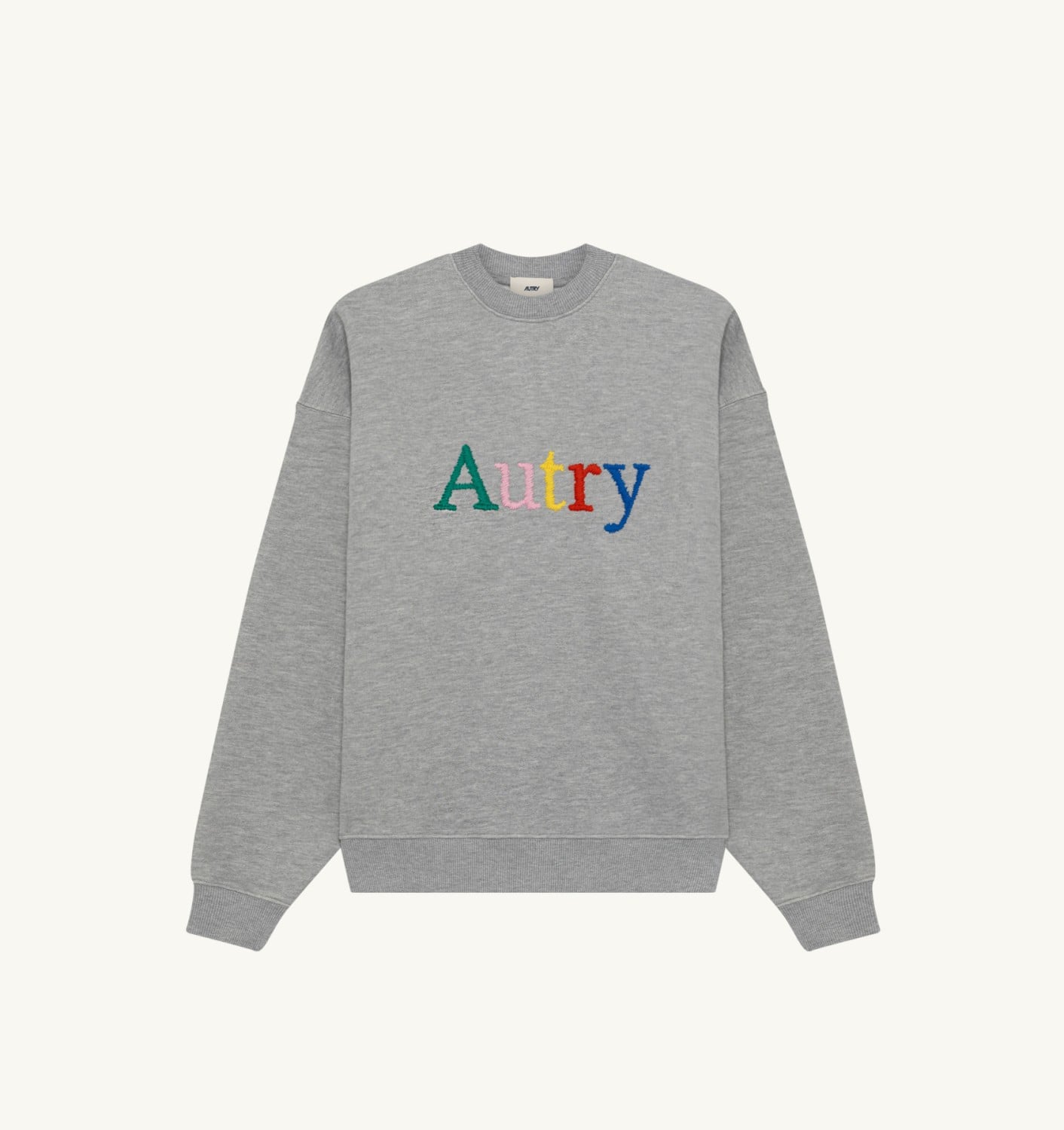 SWEATSHIRT WITH MULTICOLOR LOGO UNISEX - WHITE