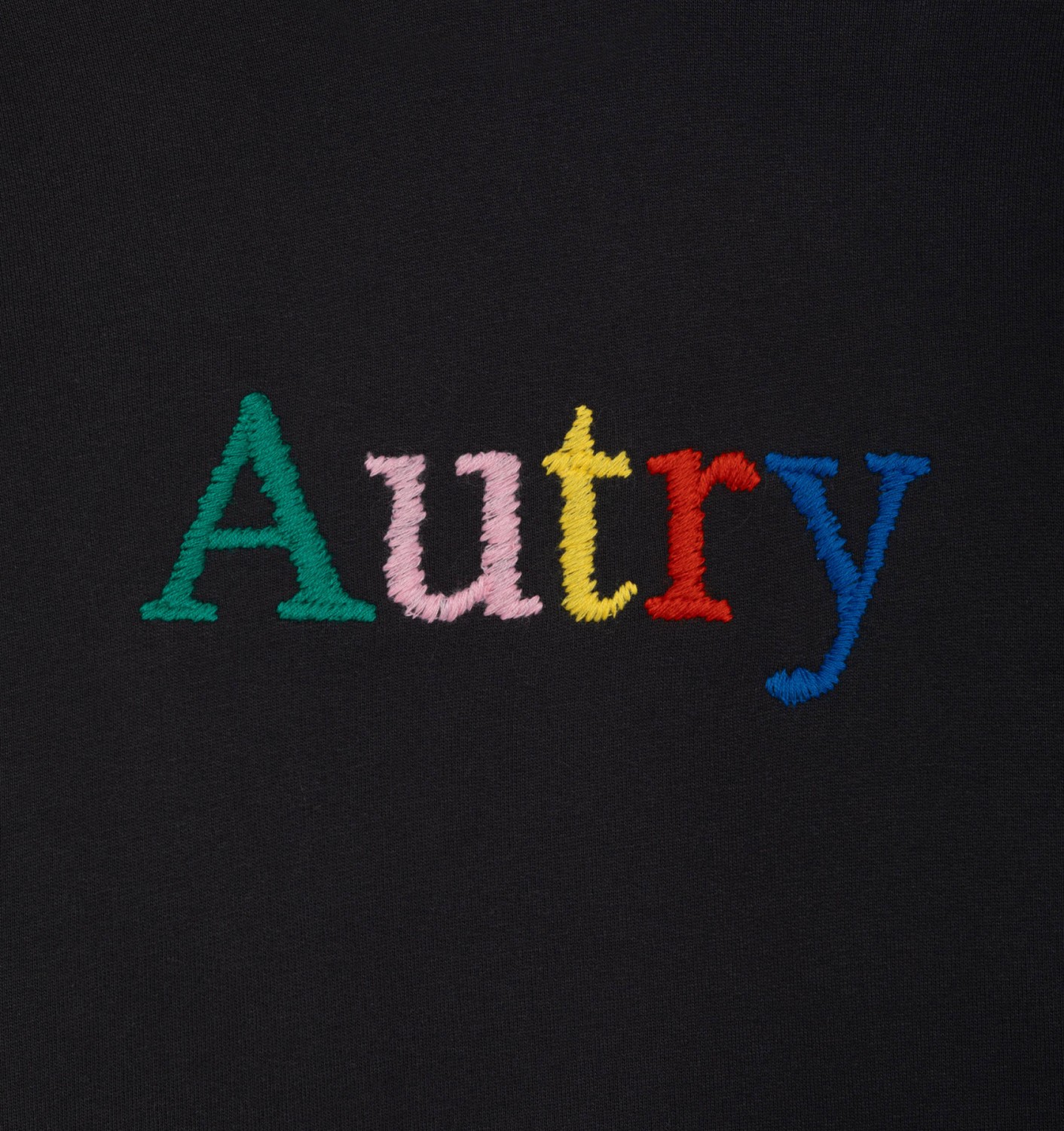 SWEATSHIRT WITH MULTICOLOR LOGO UNISEX - BLACK