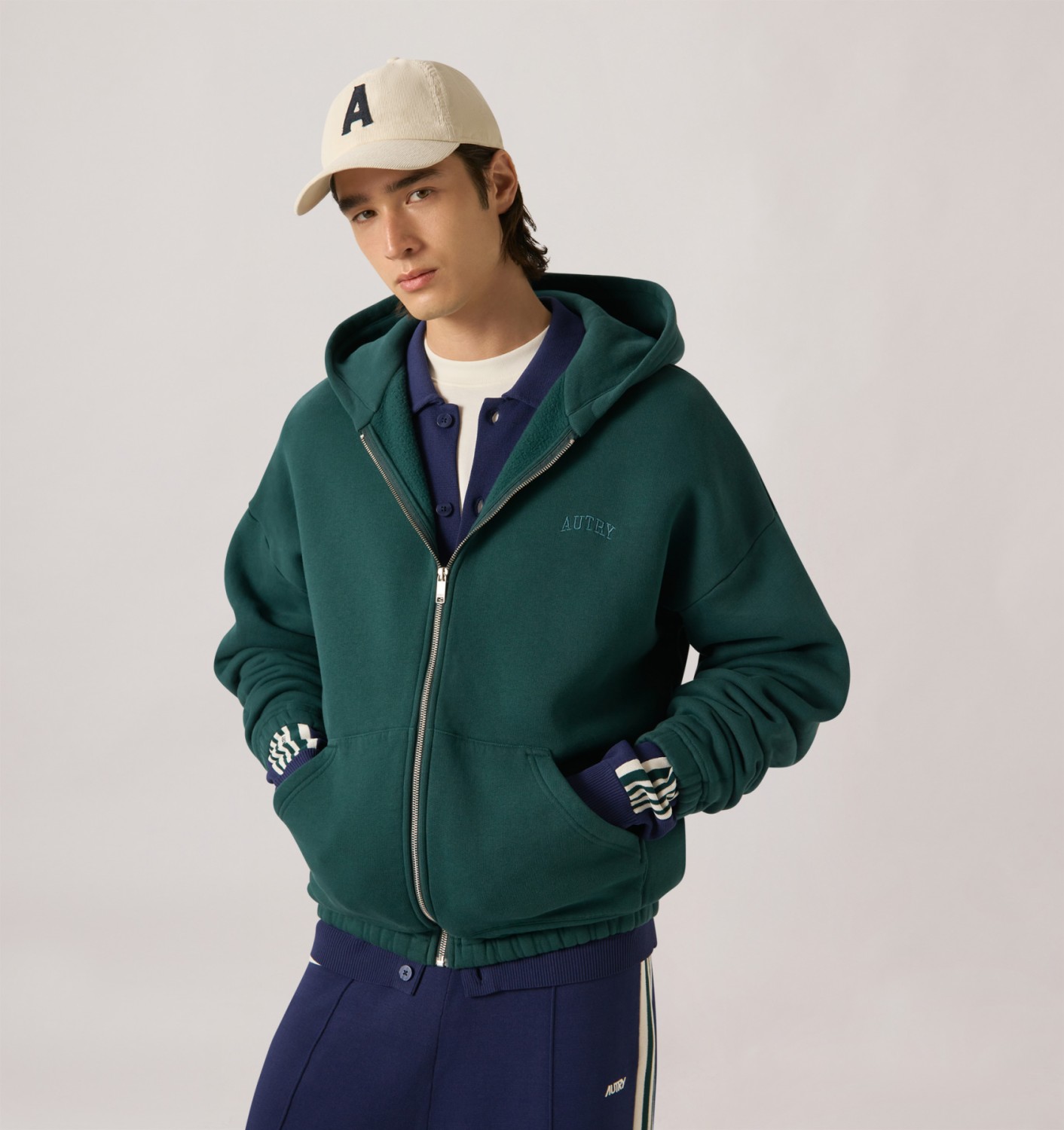 UNISEX ZIP-UP HOODIE - TEAL