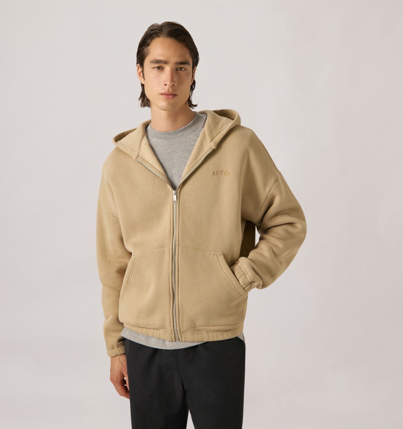 UNISEX ZIP-UP HOODIE - WHITE