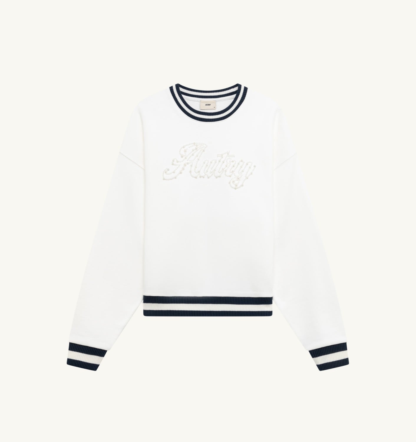 PEARL LOGO SWEATSHIRT WOMAN - WHITE