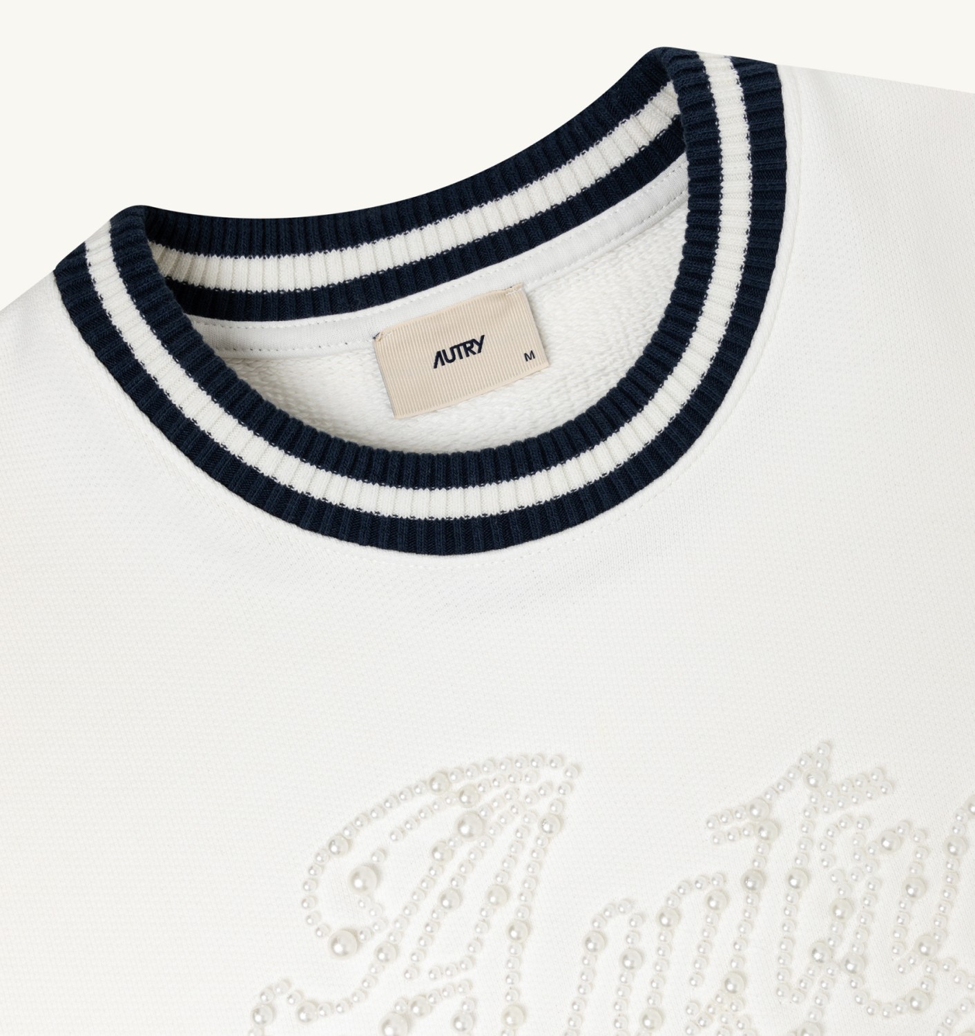 PEARL LOGO SWEATSHIRT WOMAN - WHITE