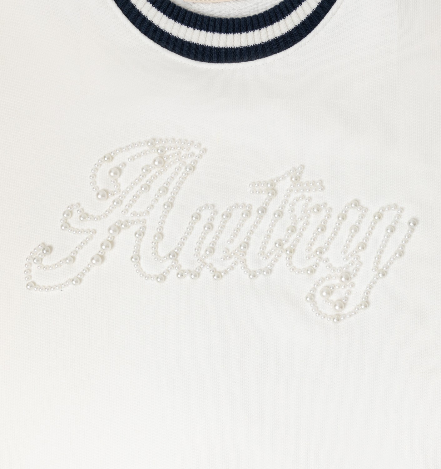 PEARL LOGO SWEATSHIRT WOMAN - WHITE