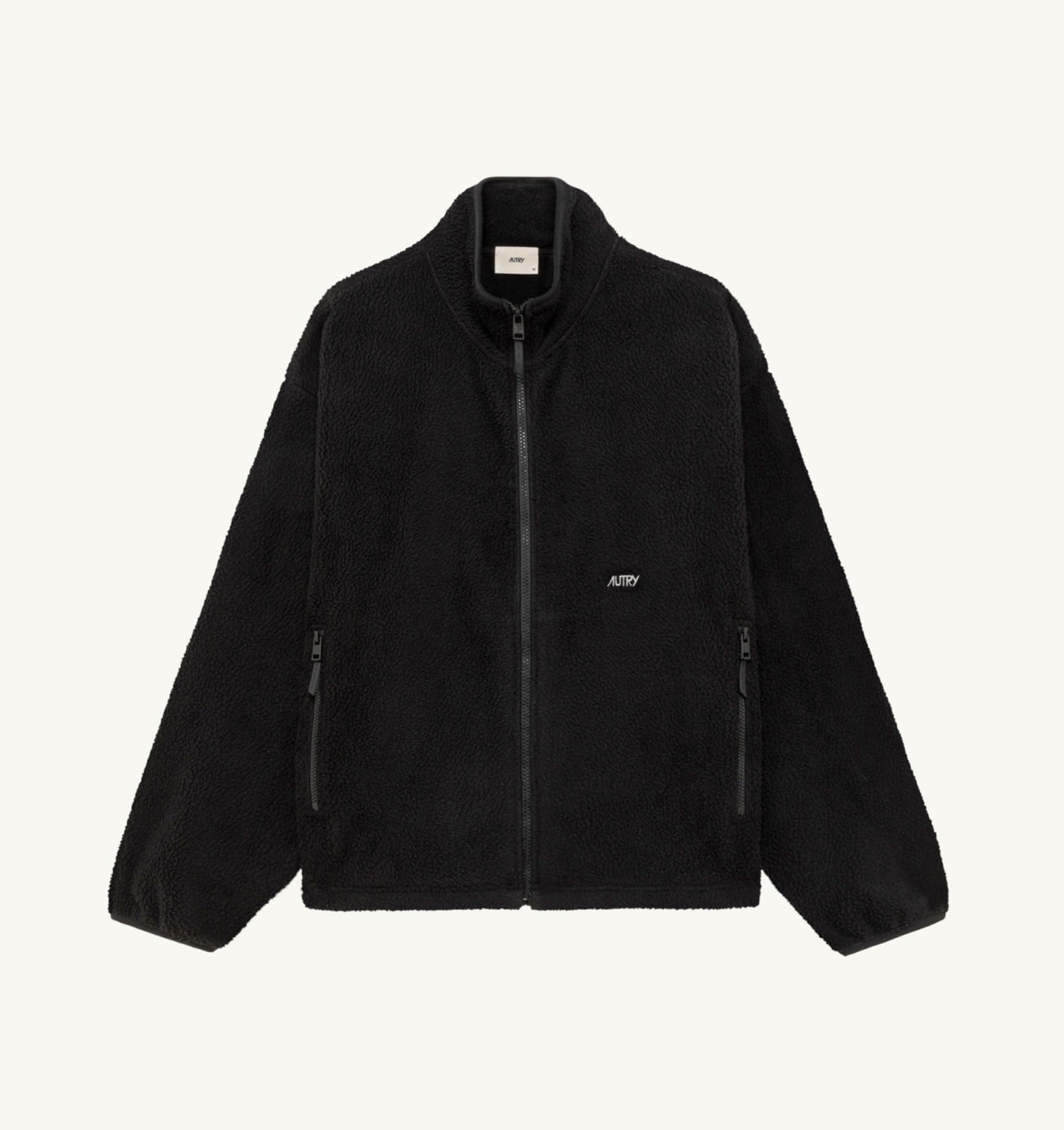 FLEECE FULL ZIP JACKET UNISEX - BLACK
