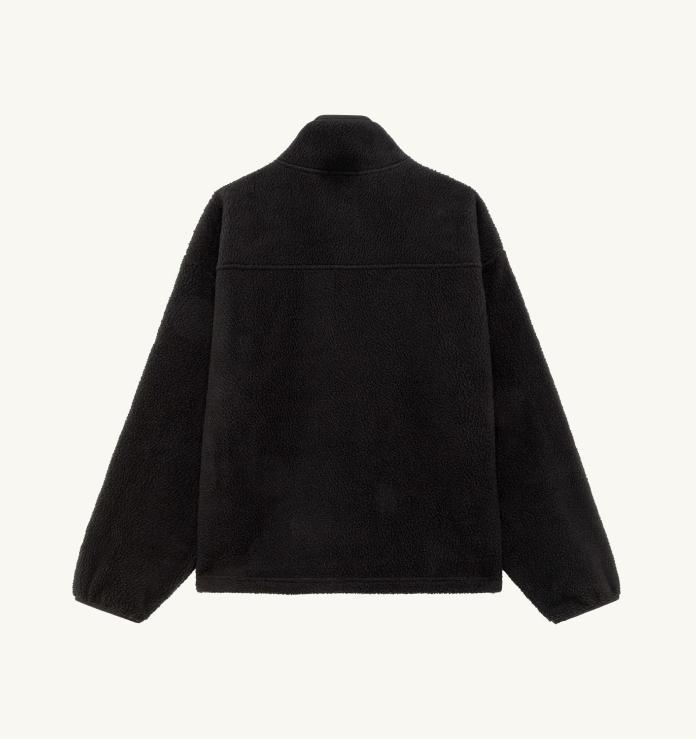 FLEECE FULL ZIP JACKET UNISEX - BLACK