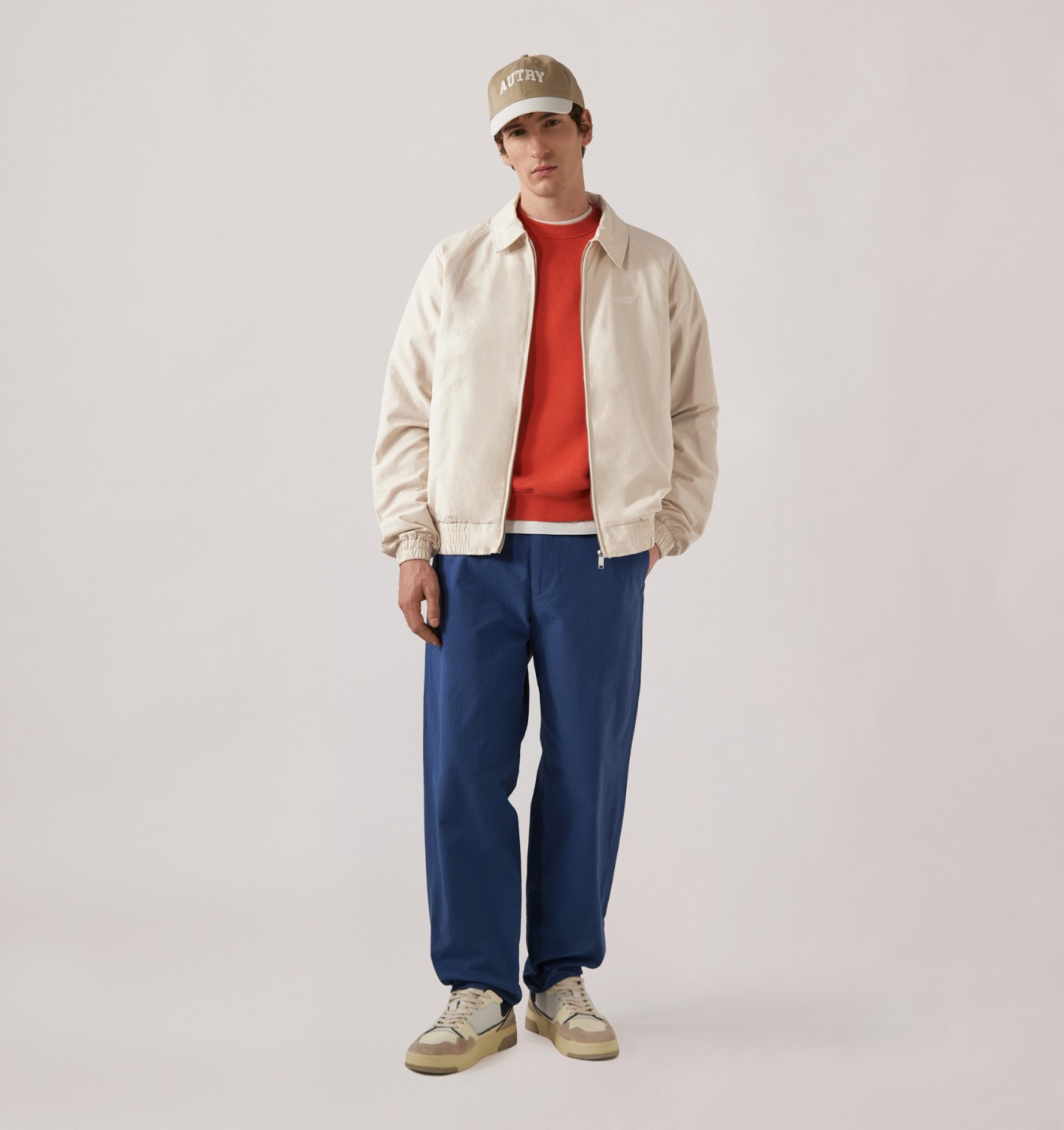 CASUAL FULL ZIP JACKET UNISEX - WHITE