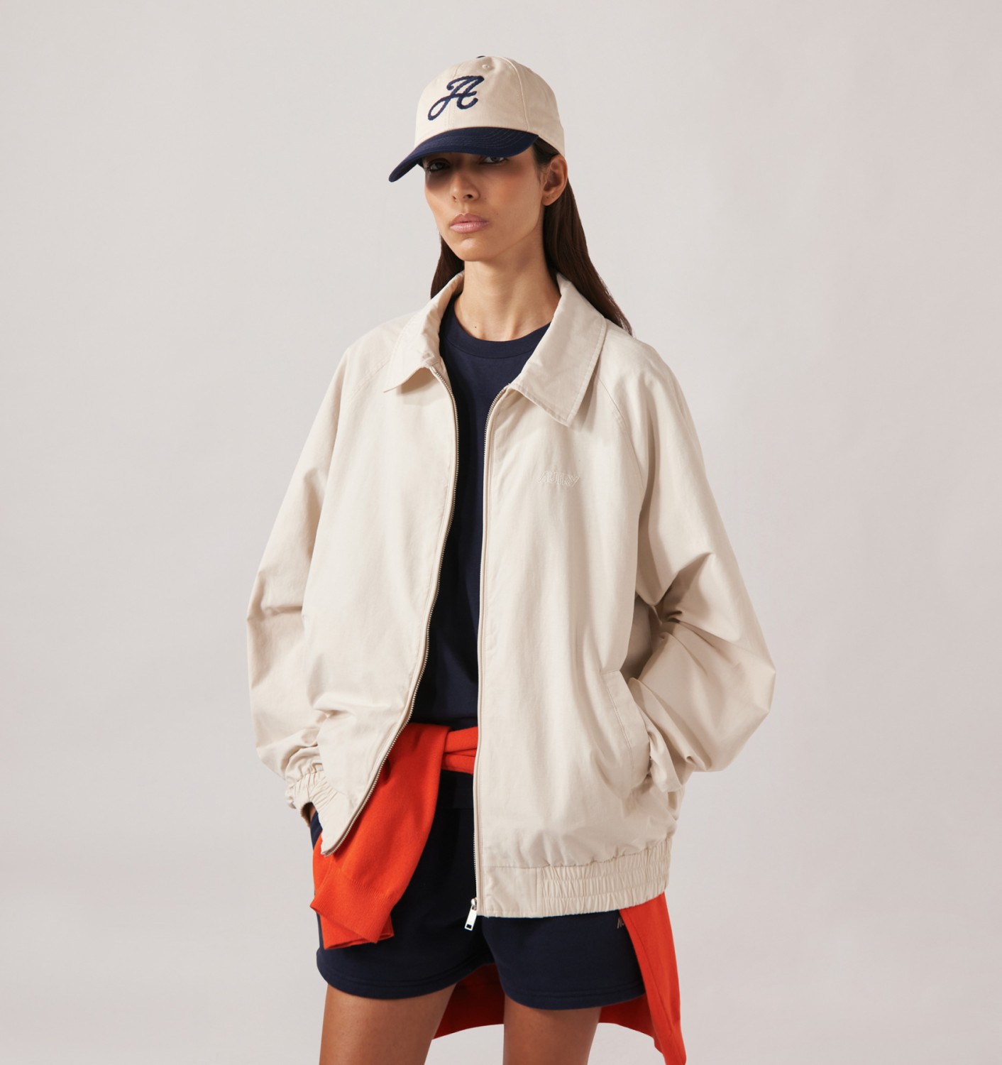 CASUAL FULL ZIP JACKET UNISEX - WHITE