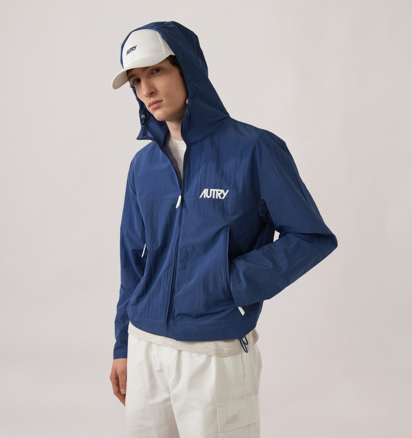 RIPSTOP FULL ZIP JACKET UNISEX - BLUE