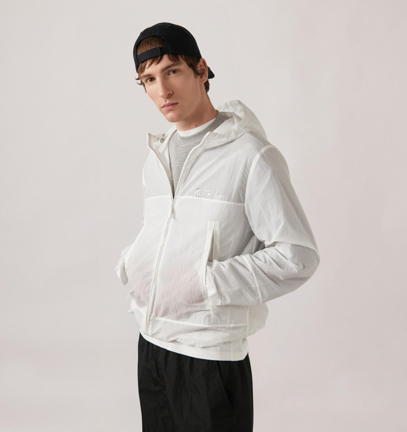 RIPSTOP FULL ZIP JACKET UNISEX - WHITE