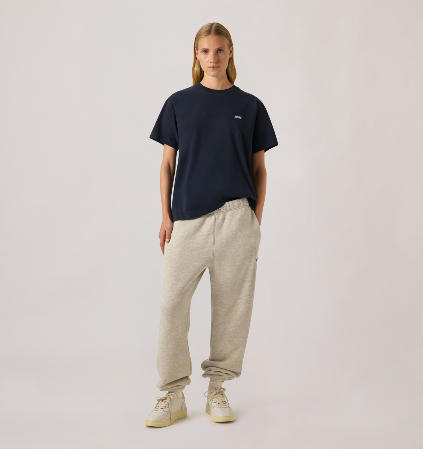 EMBROIDERED LOGO SWEATPANTS WOMAN - WHITE