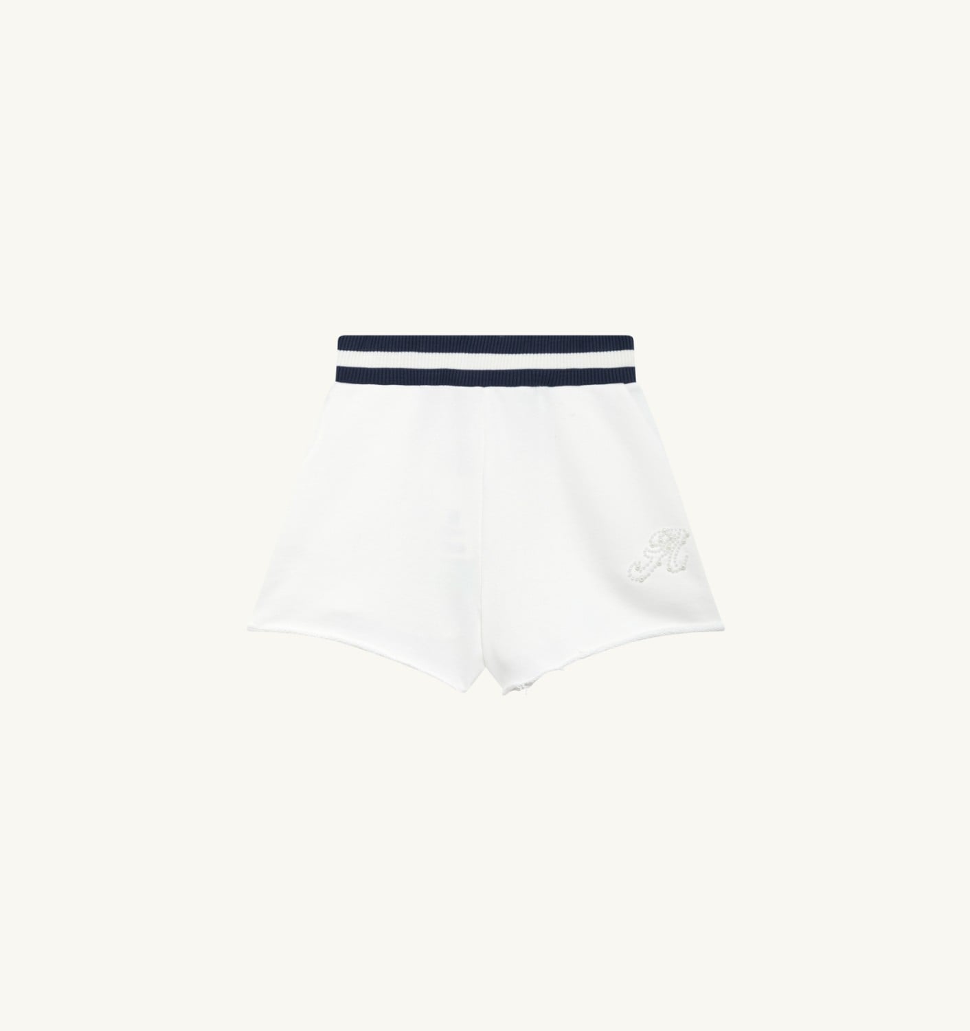 PEARL LOGO SHORT WOMAN - WHITE