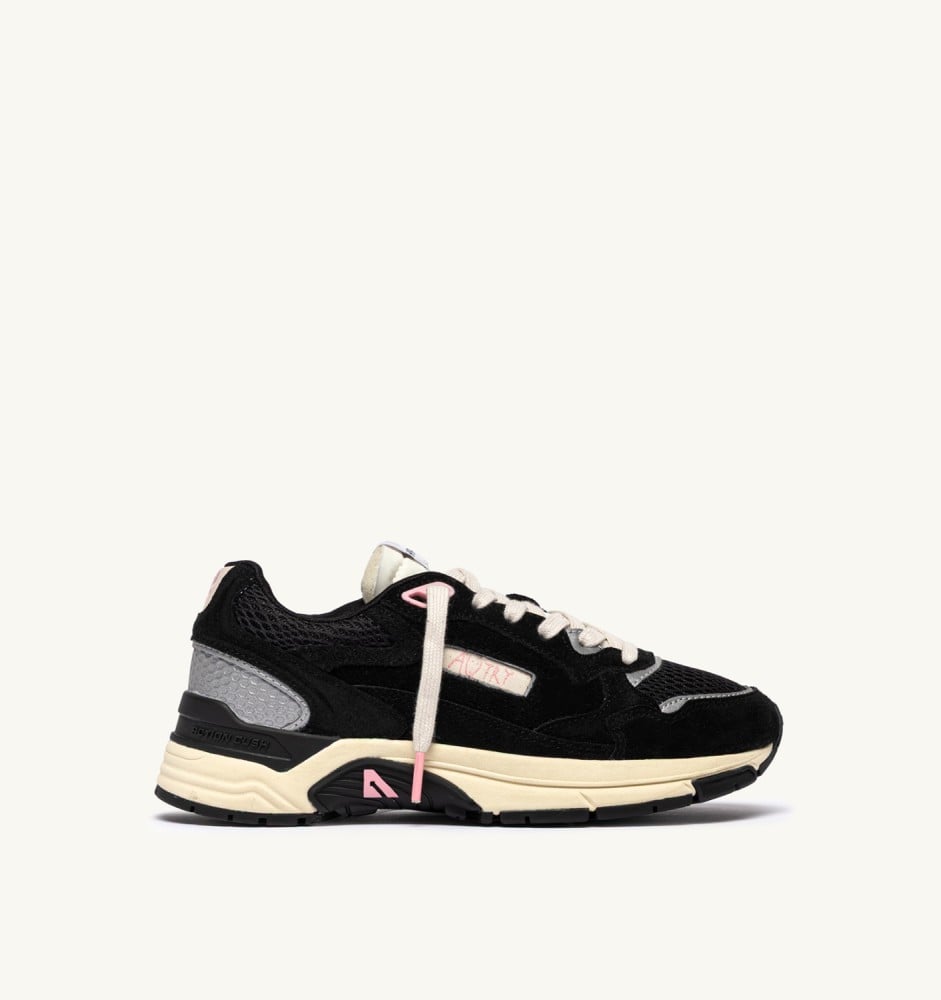 CHANGBIN X AUTRY HYPERWAY IN BLACK AND PINK MESH AND SUEDE