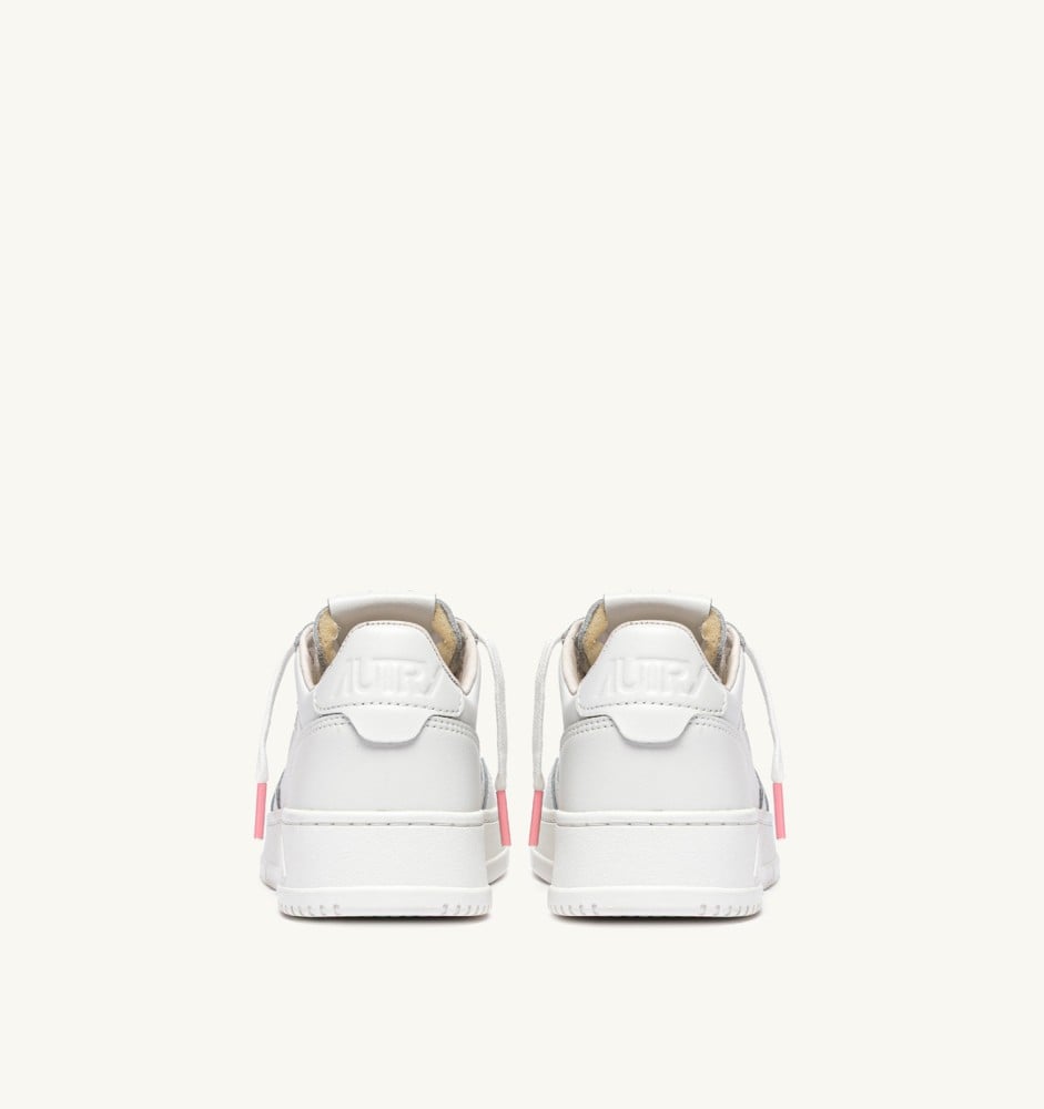 CHANGBIN X AUTRY MEDALIST LOW IN WHITE AND PINK LEATHER