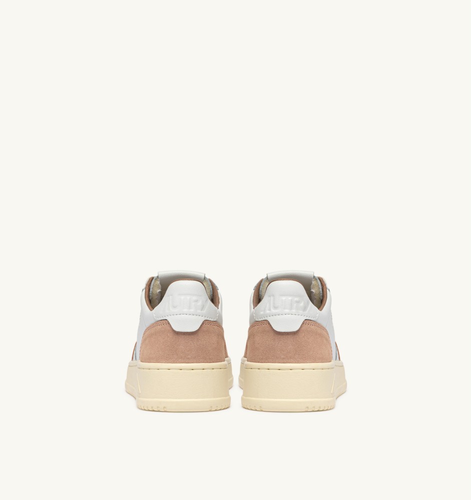 MEDALIST LOW IN WHITE LEATHER AND PHARD SUEDE