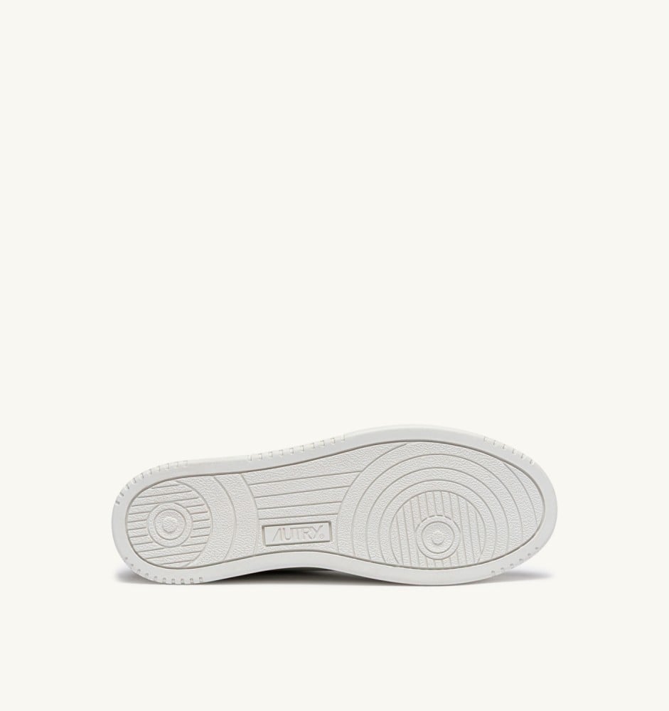 MEDALIST LOW IN WHITE LEATHER AND SUEDE