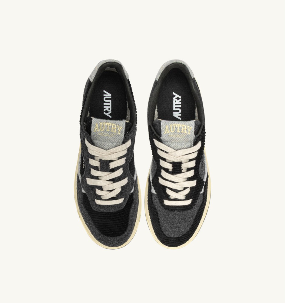 MEDALIST LOW IN BLACK PHANTOM AND GRAY VELVET