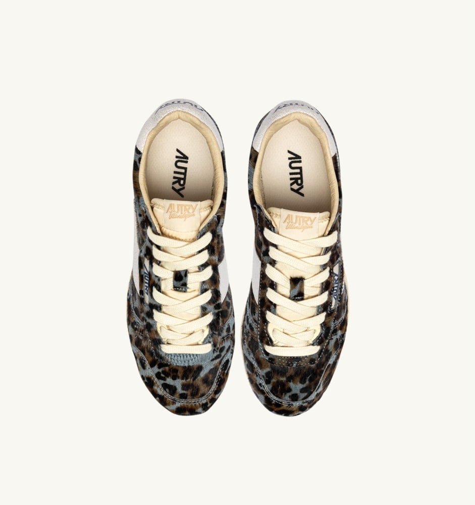 WINDSPIN IN GRAY LEOPARD AND WHITE PONY SKIN EFFECT MATERIAL