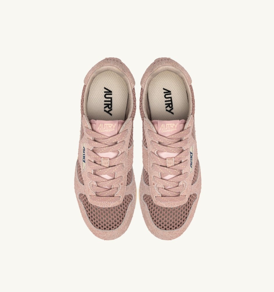 WINDSPIN IN SILK MESH AND SUEDE