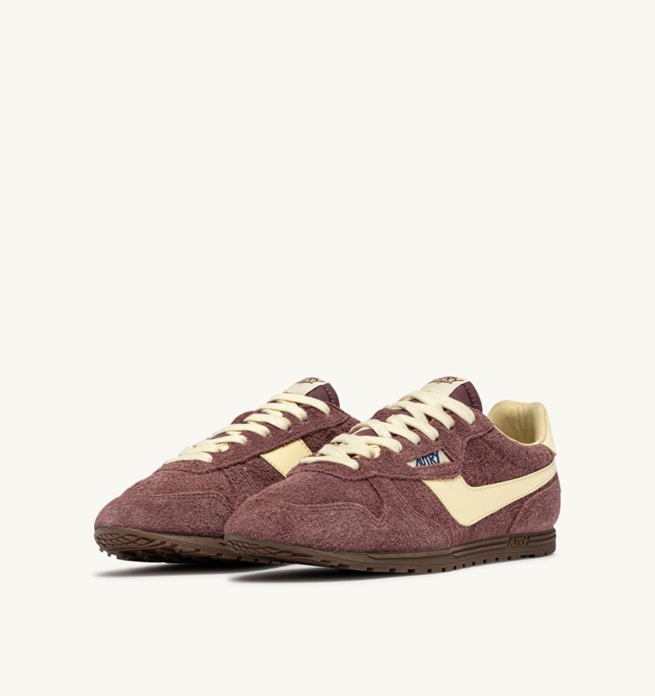 WINDSPIN IN CHIANTI AND RUTABAGA SUEDE AND LEATHER