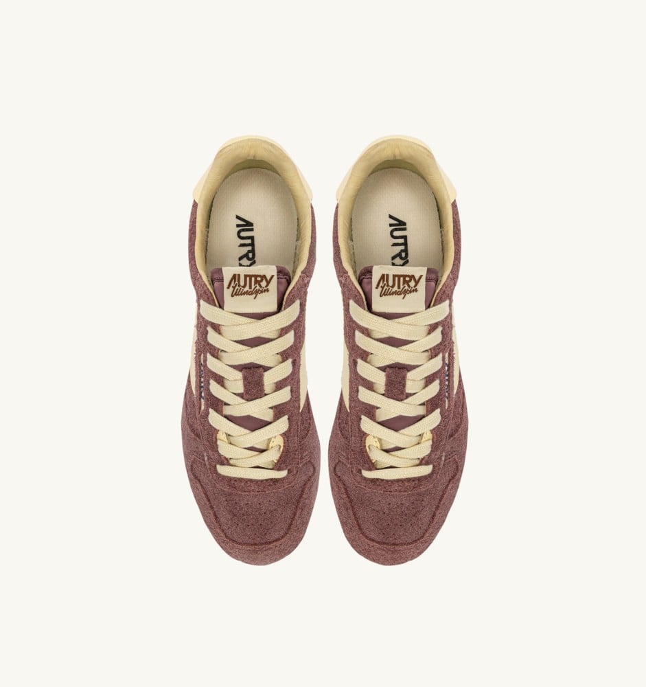 WINDSPIN IN CHIANTI AND RUTABAGA SUEDE AND LEATHER