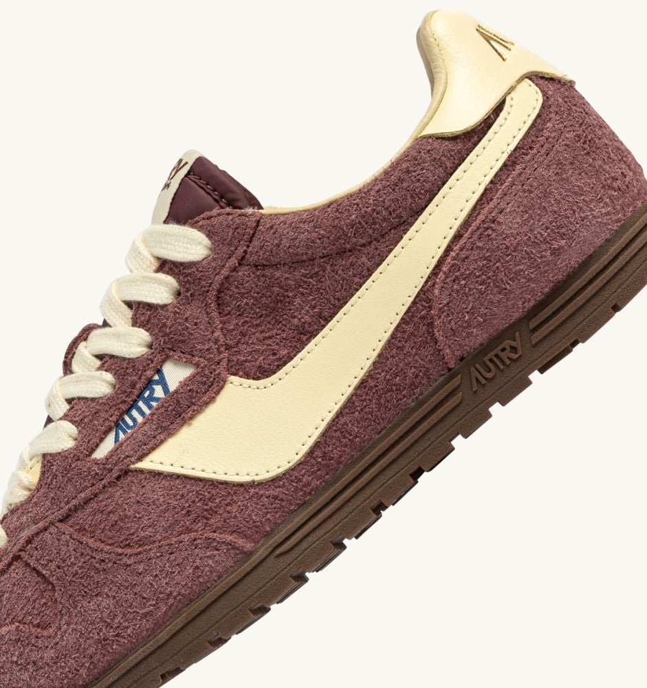 WINDSPIN IN CHIANTI AND RUTABAGA SUEDE AND LEATHER